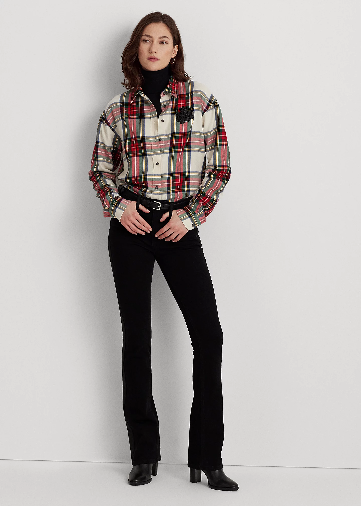 Bullion Checked Plaid Twill Shirt