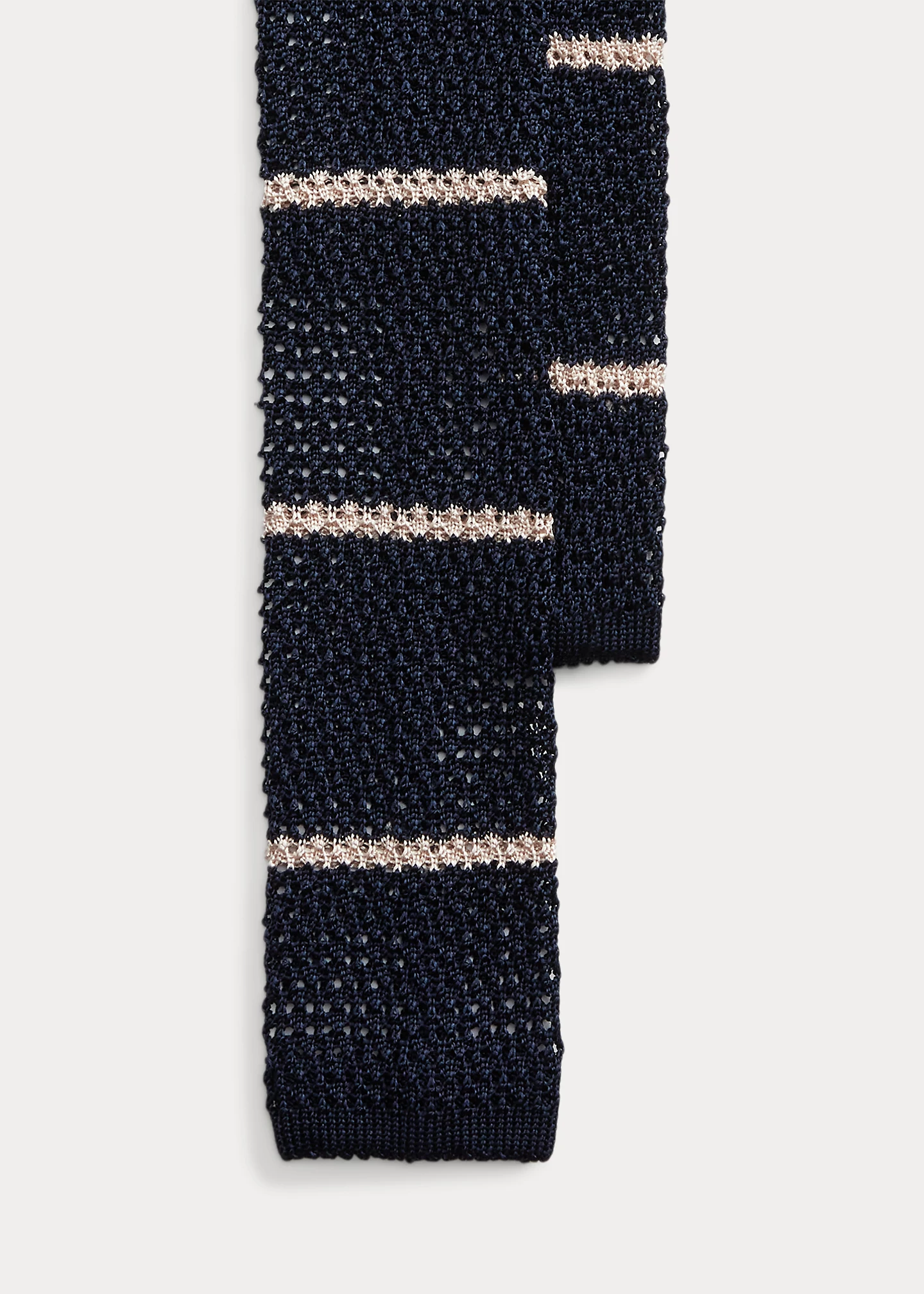 Striped Knit Silk Tie