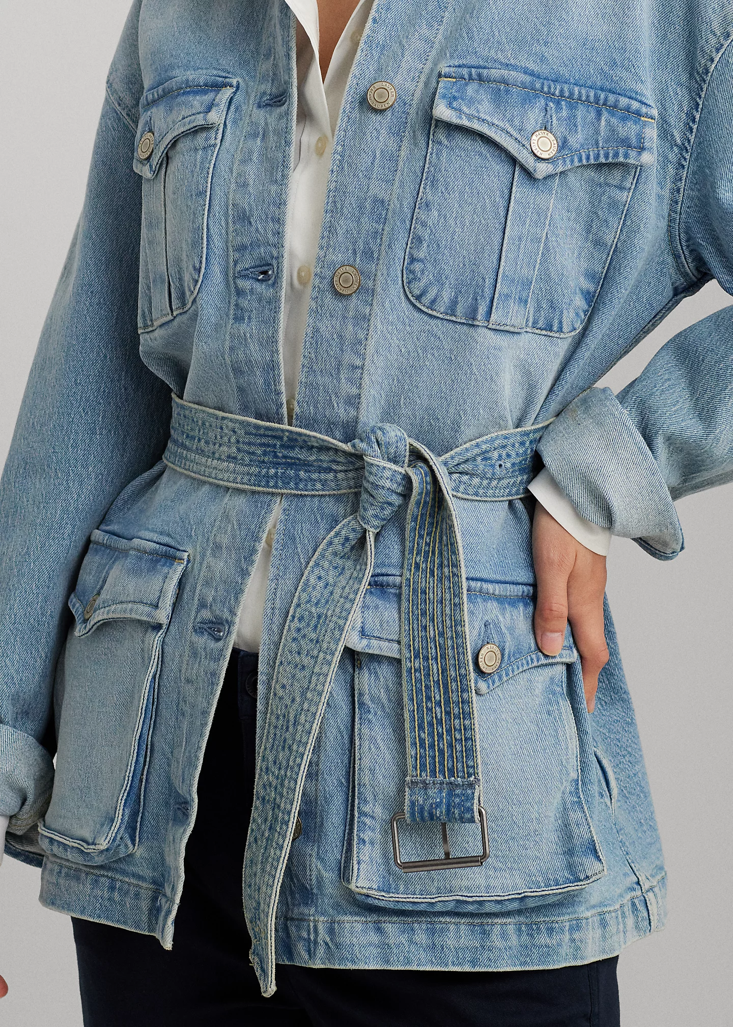 Belted Denim Field Jacket