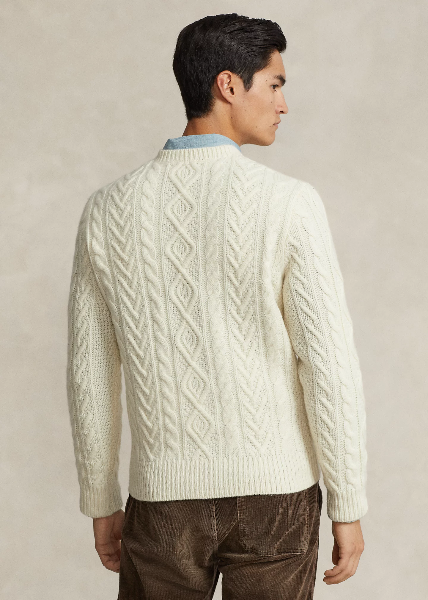 Wool-Cashmere Fisherman’s Sweater