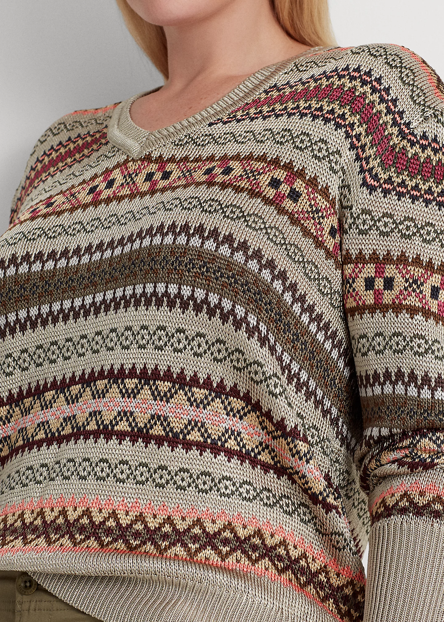 Fair Isle V-Neck Sweater