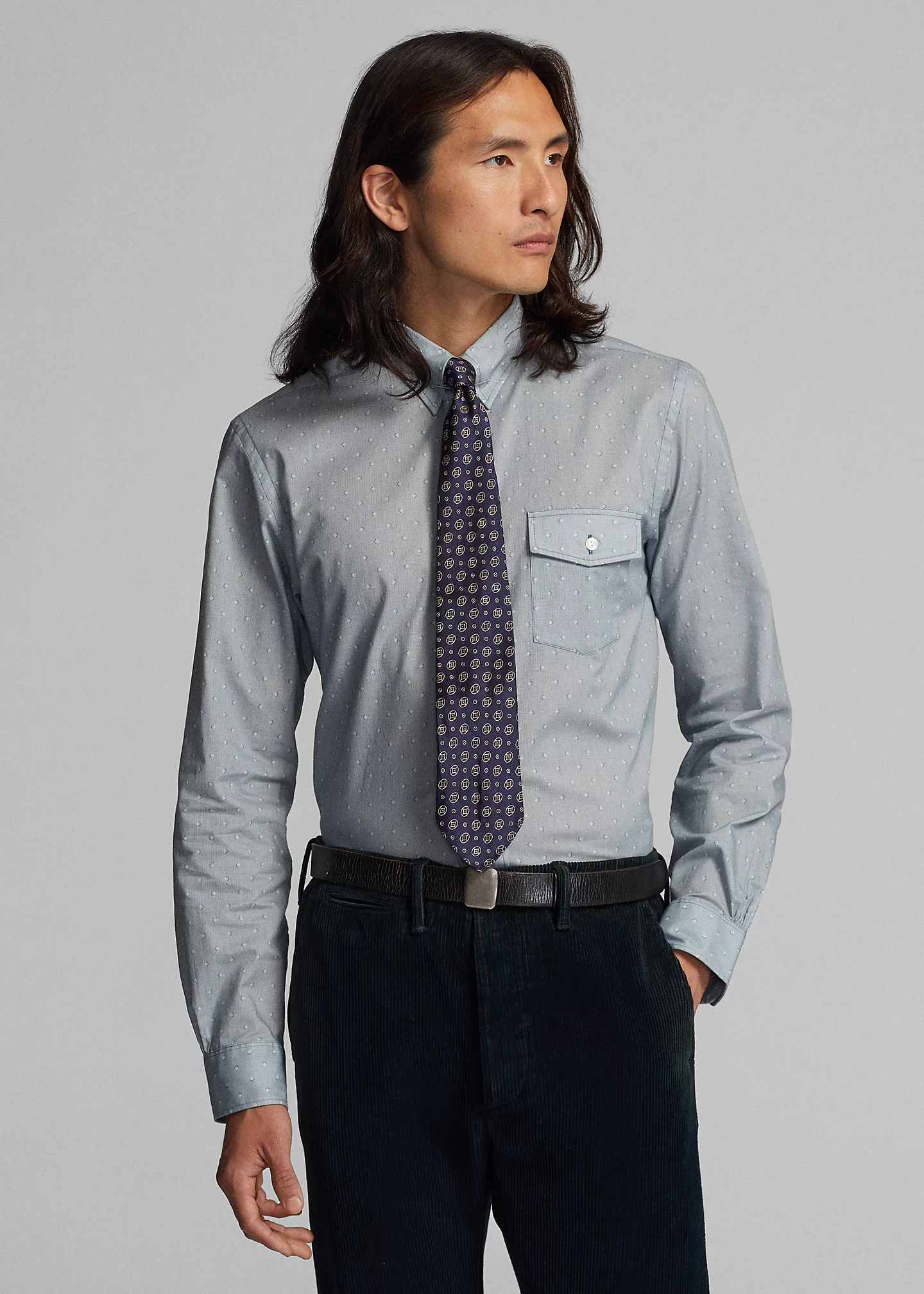 Slim Fit Print Woven Shirt