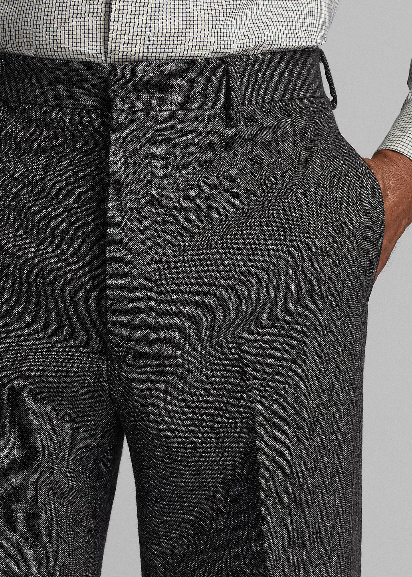 Slim Fit Wool Tweed Suit Trouser