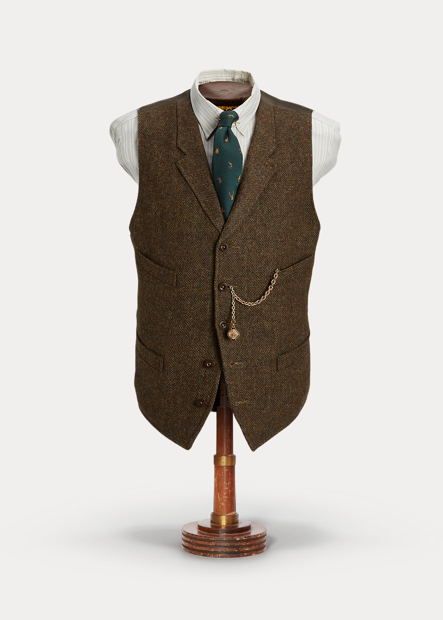 Wool Tweed Notch-Lapel Vest