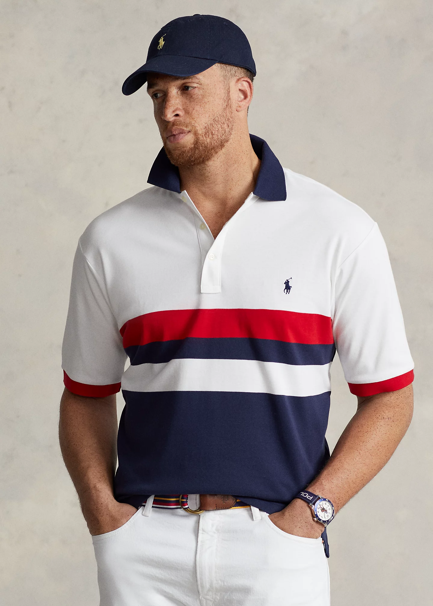 Striped Soft Cotton Polo Shirt