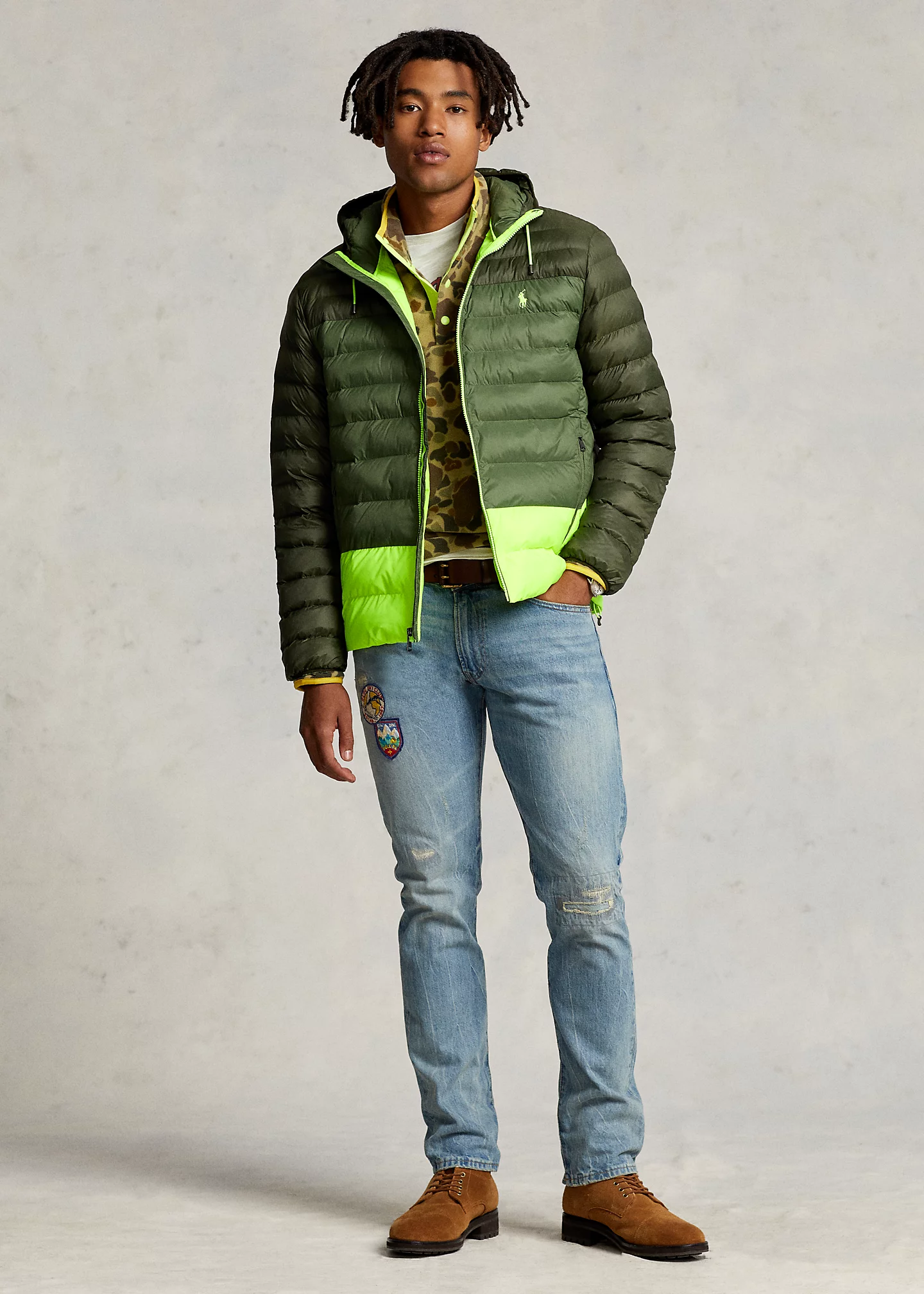 Packable Water-Repellent Hooded Jacket