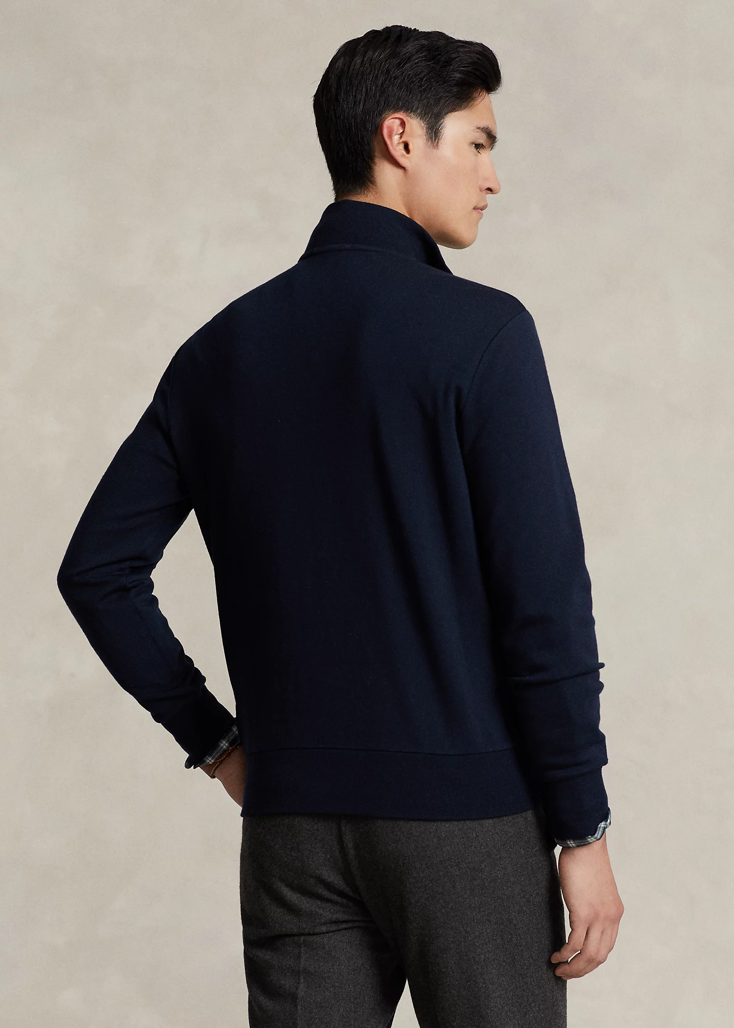 Wool Terry Quarter-Zip Pullover