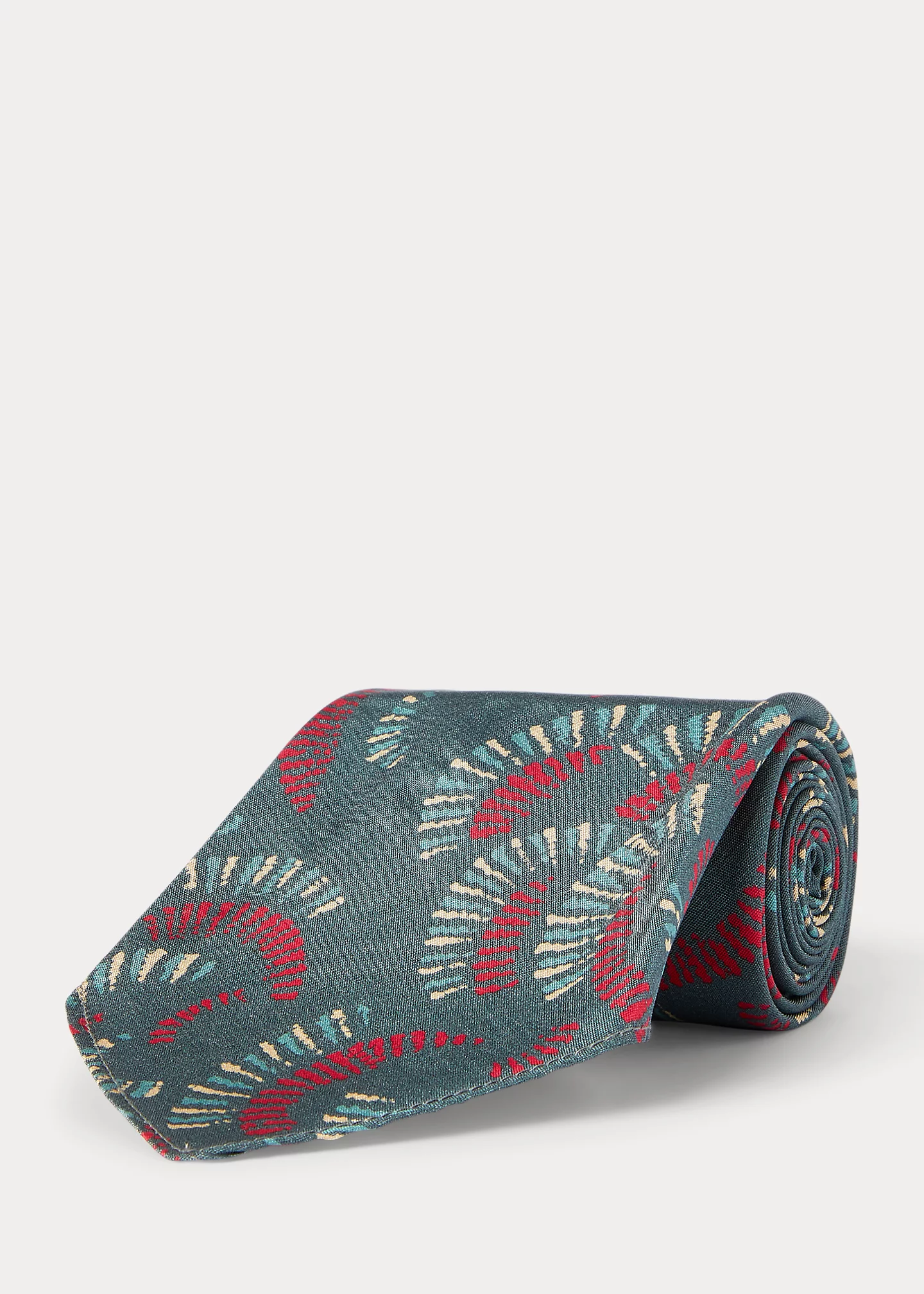 Handmade Fan-Print Silk Tie