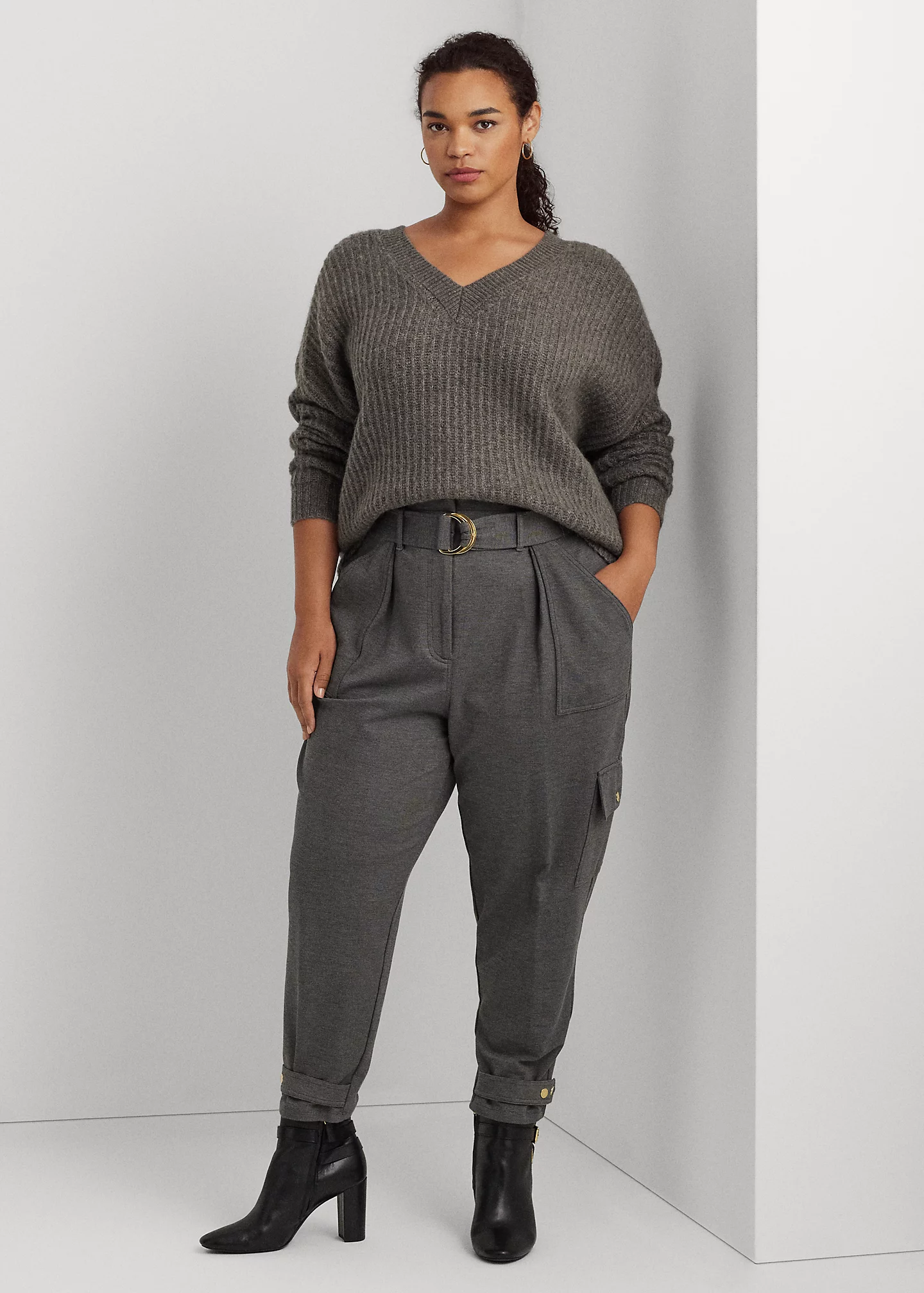 Belted Ponte Cargo Pant