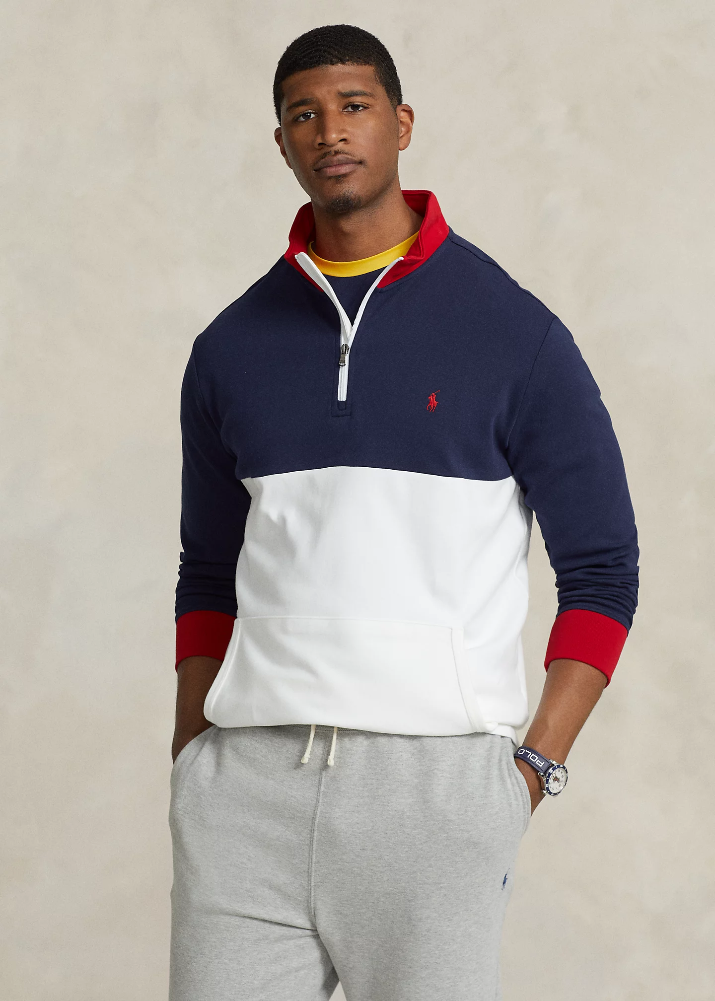 Logo Interlock Quarter-Zip Pullover