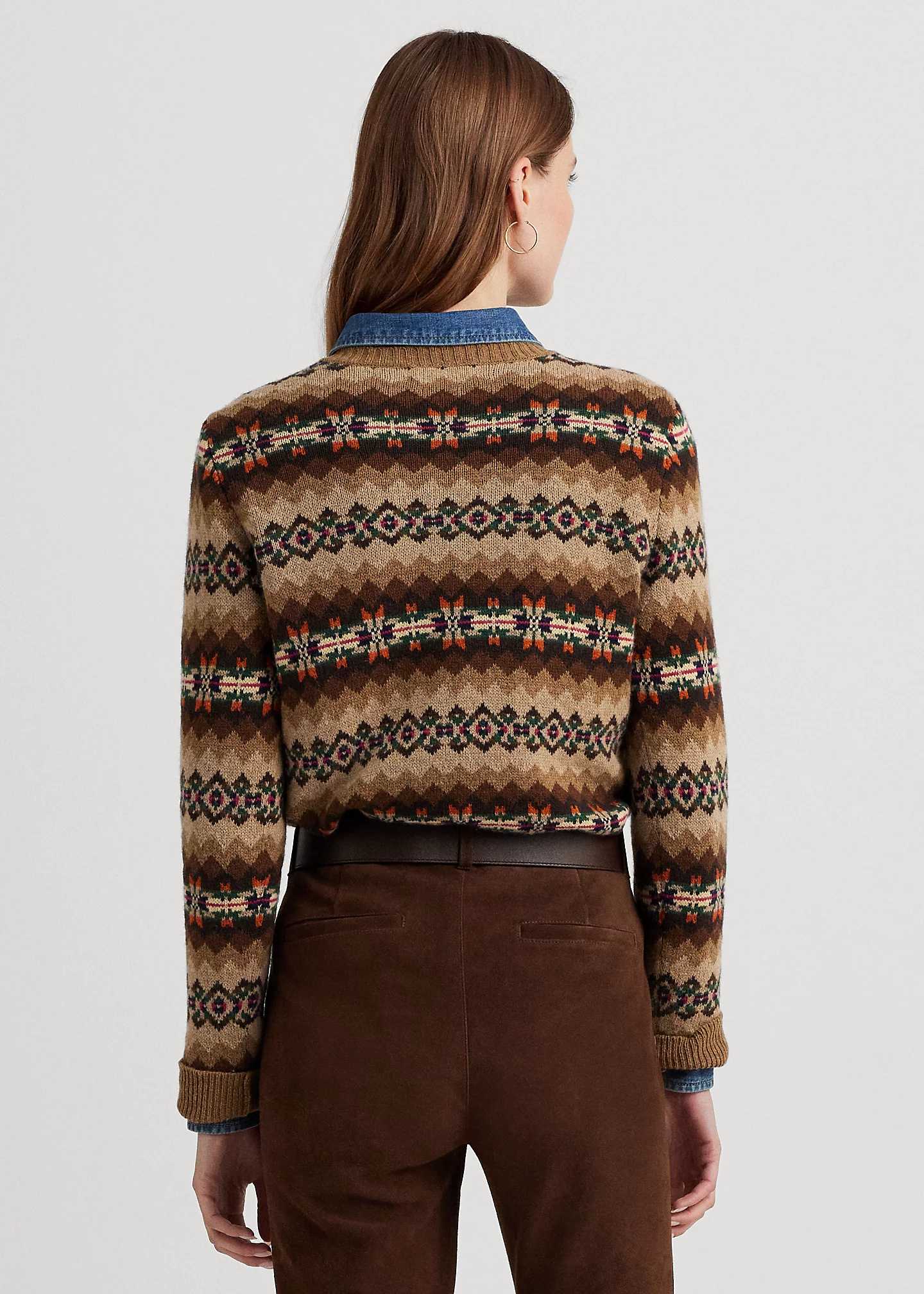 Fair Isle Wool-Blend V-Neck Sweater