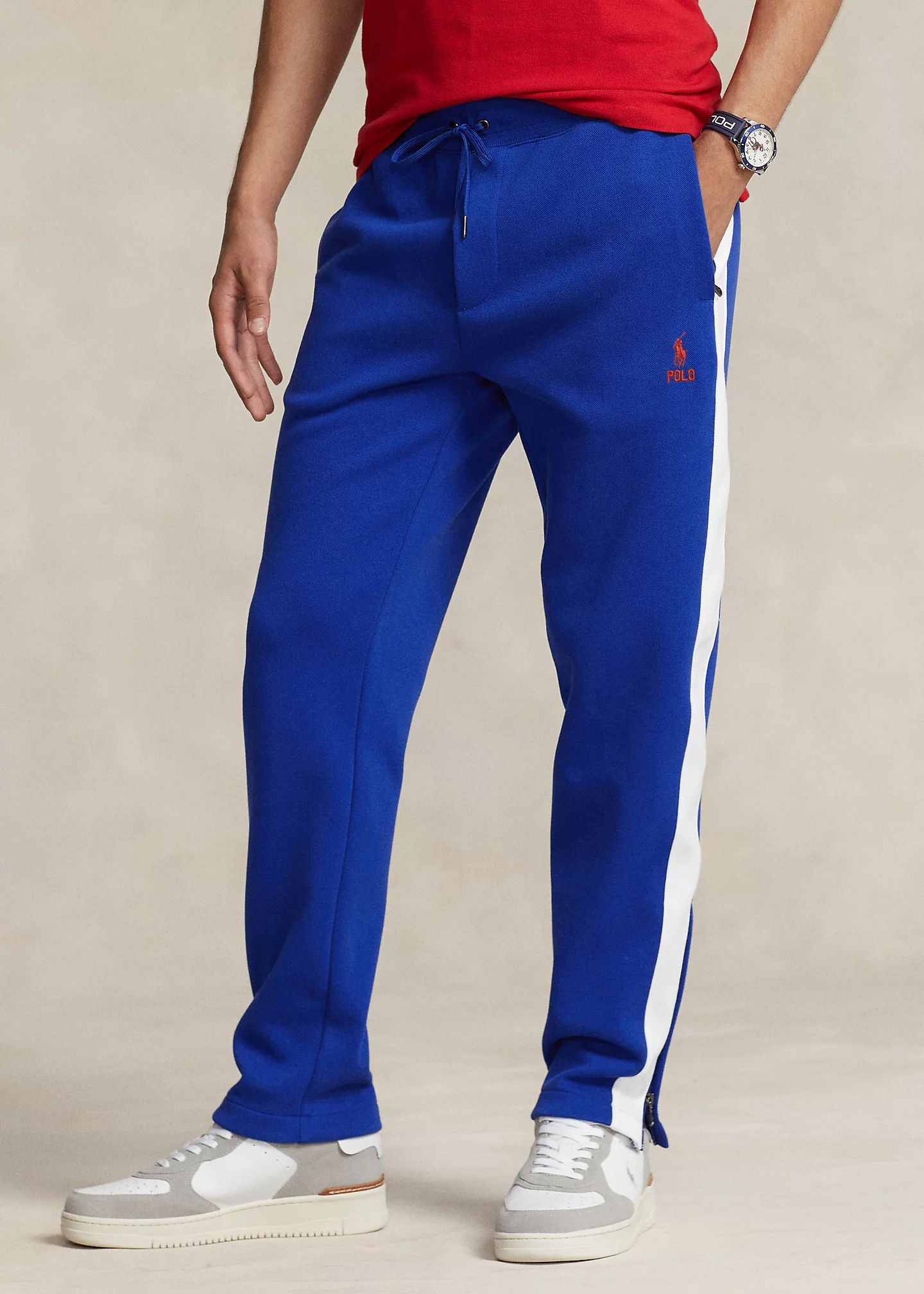 Double-Knit Mesh Track Pant