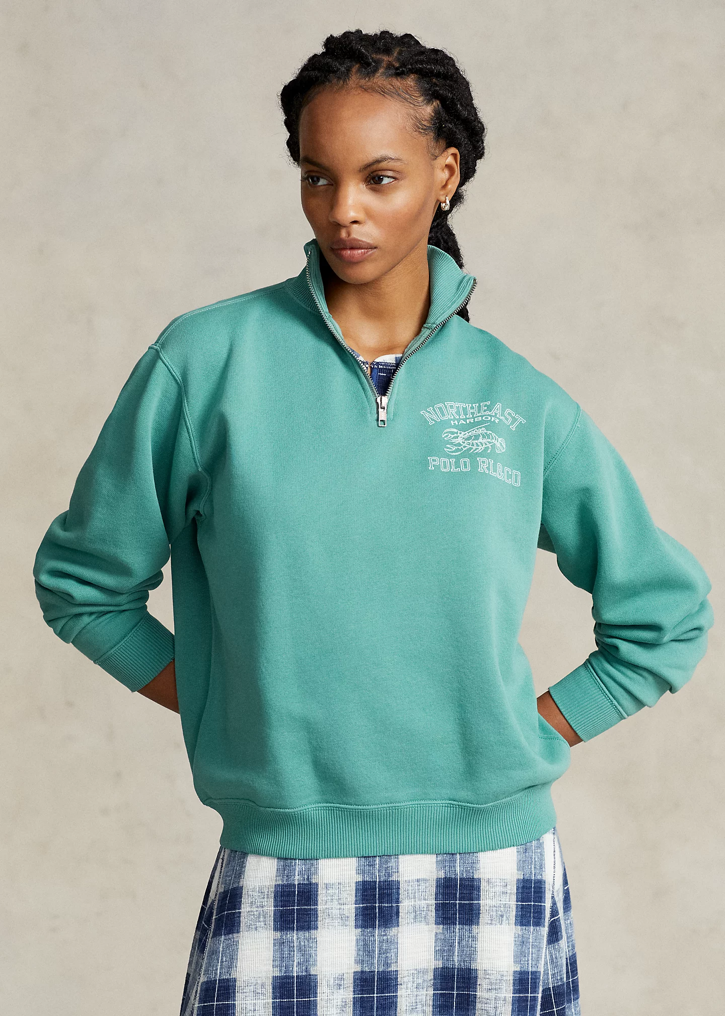 Coastal Logo Fleece Quarter-Zip Pullover