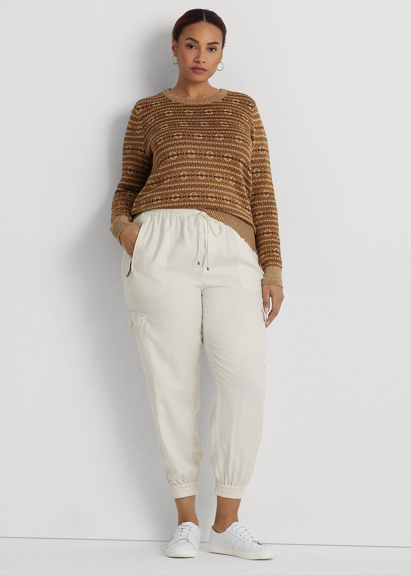 Twill Cargo Ankle Pant