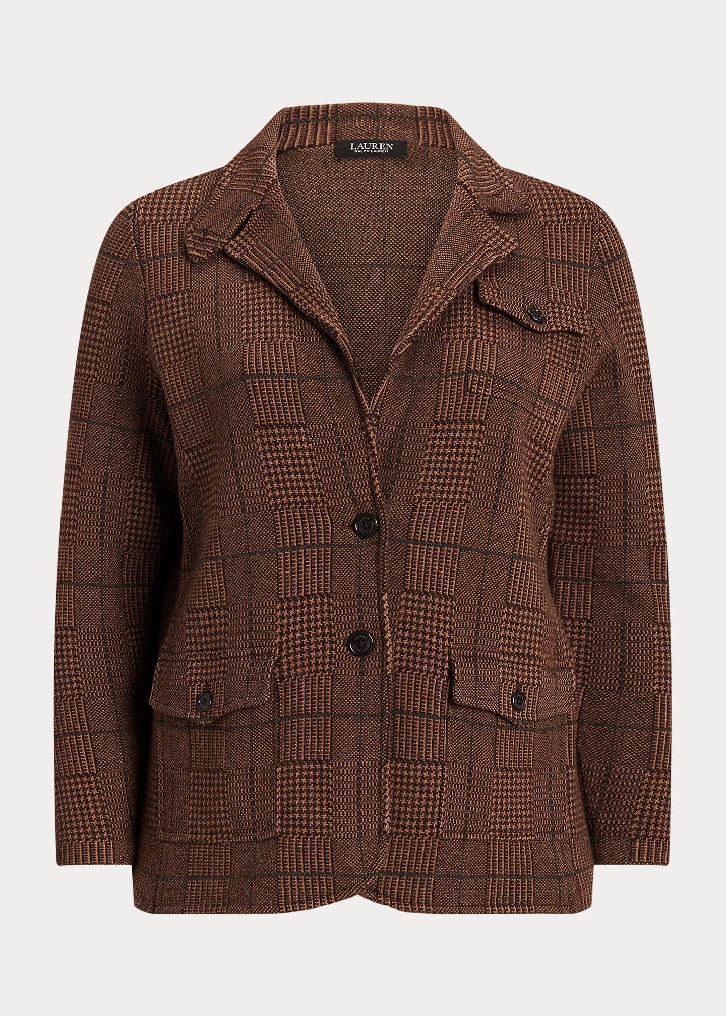 Checked Plaid Wool-Blend Blazer