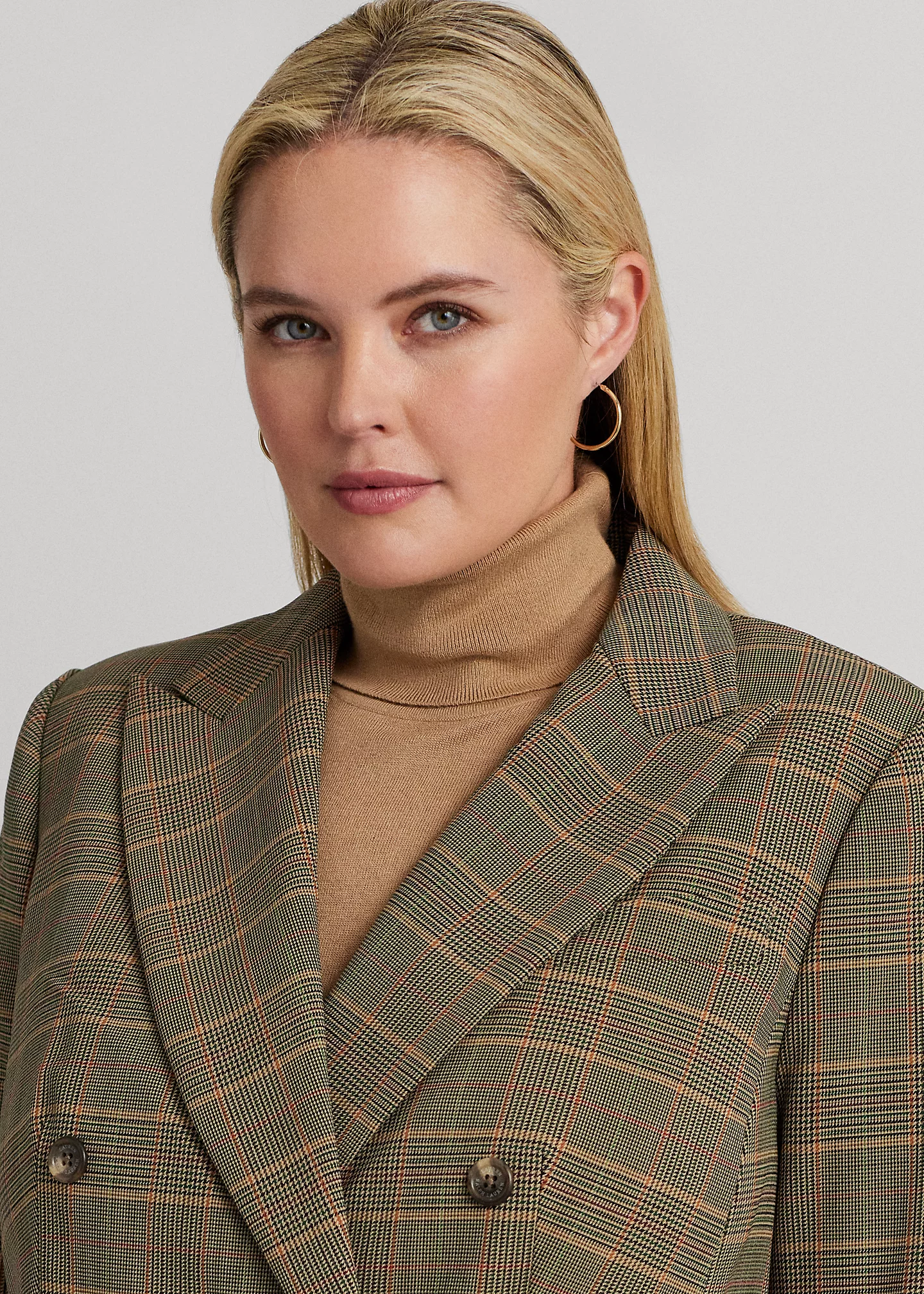 Checked Plaid Wool-Blend Twill Dress