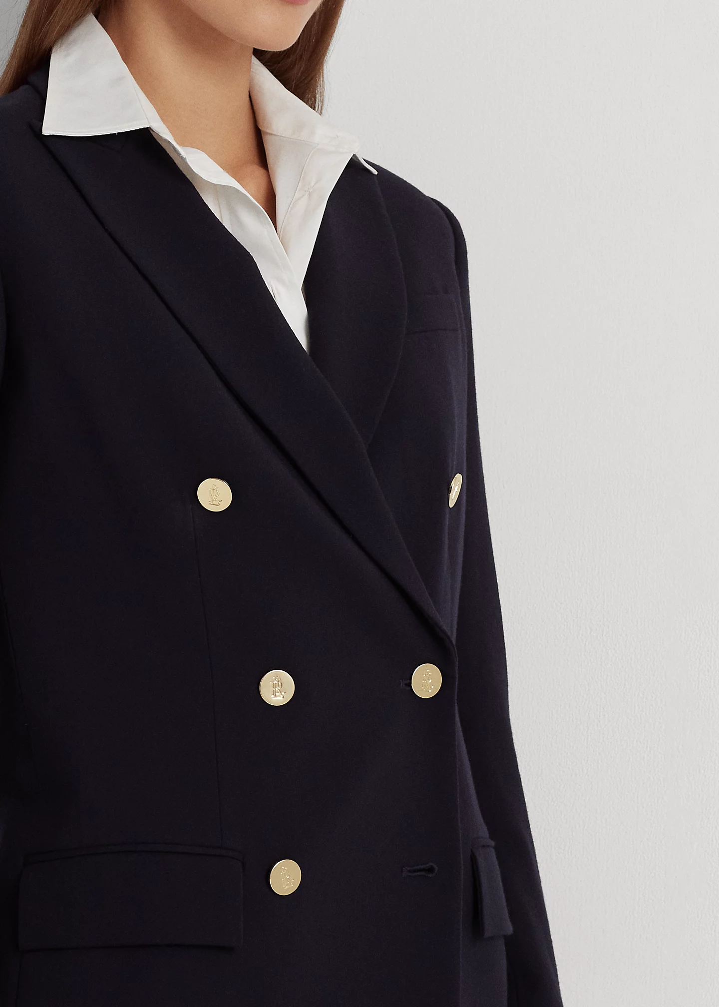 Double-Breasted Wool Crepe Blazer