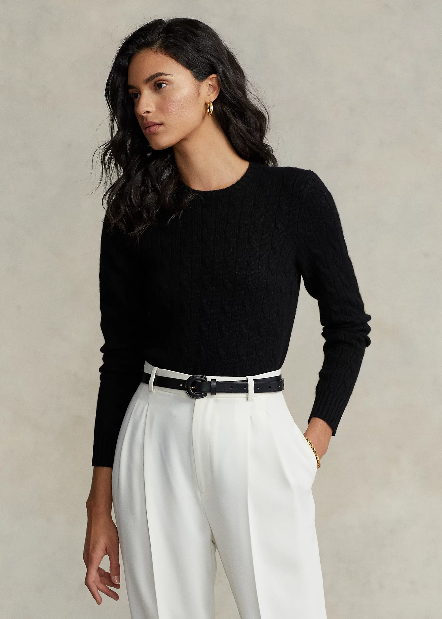 Cable-Knit Cashmere Sweater