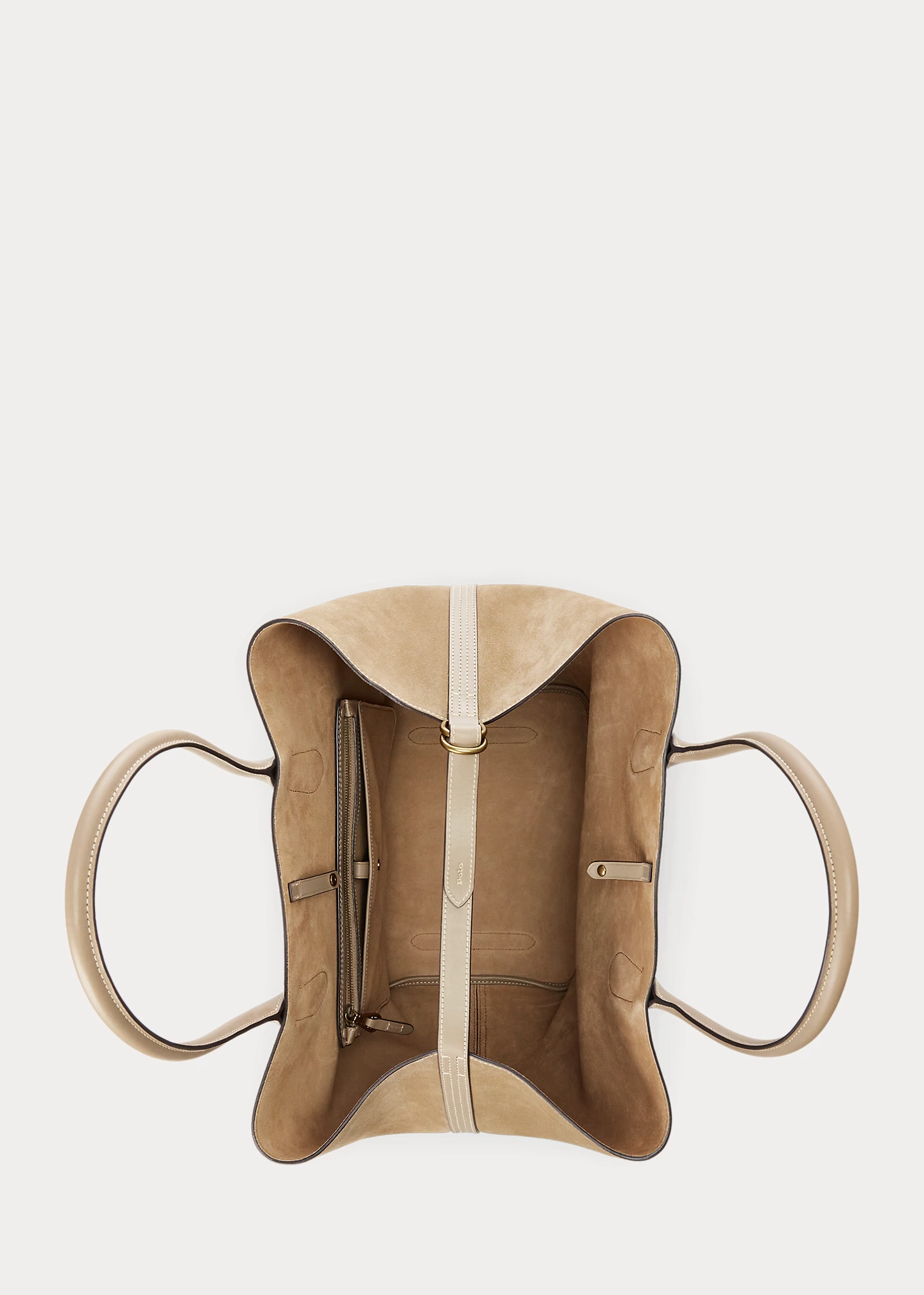 Leather-Trim Suede Large Bellport Tote