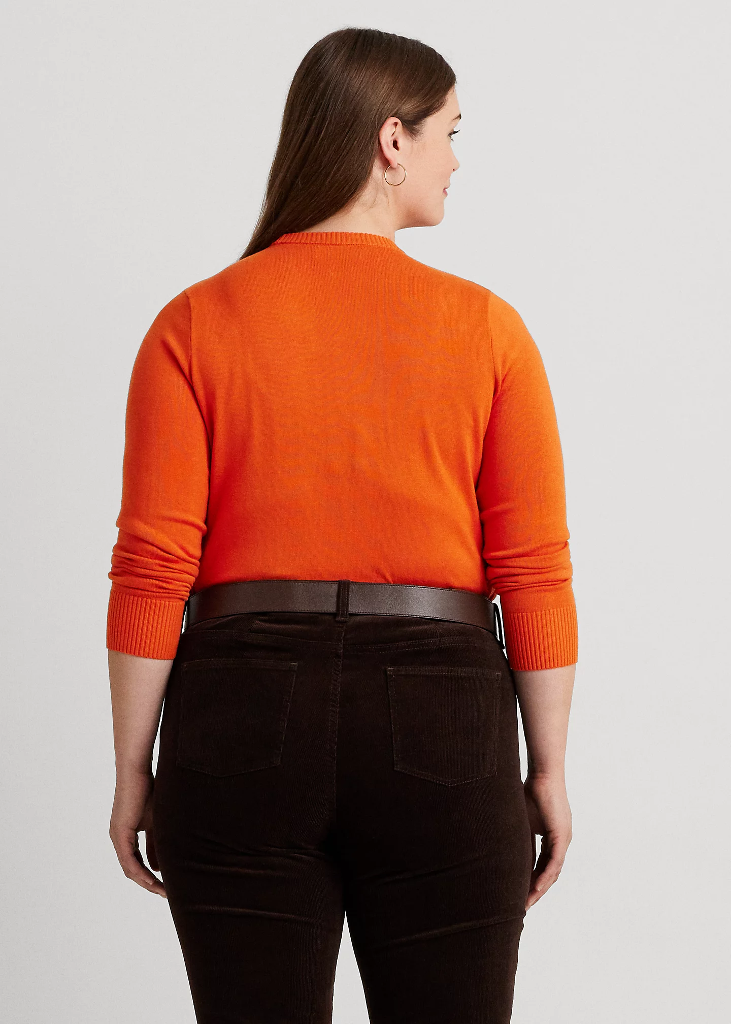 Belting-Motif Cotton-Blend Sweater