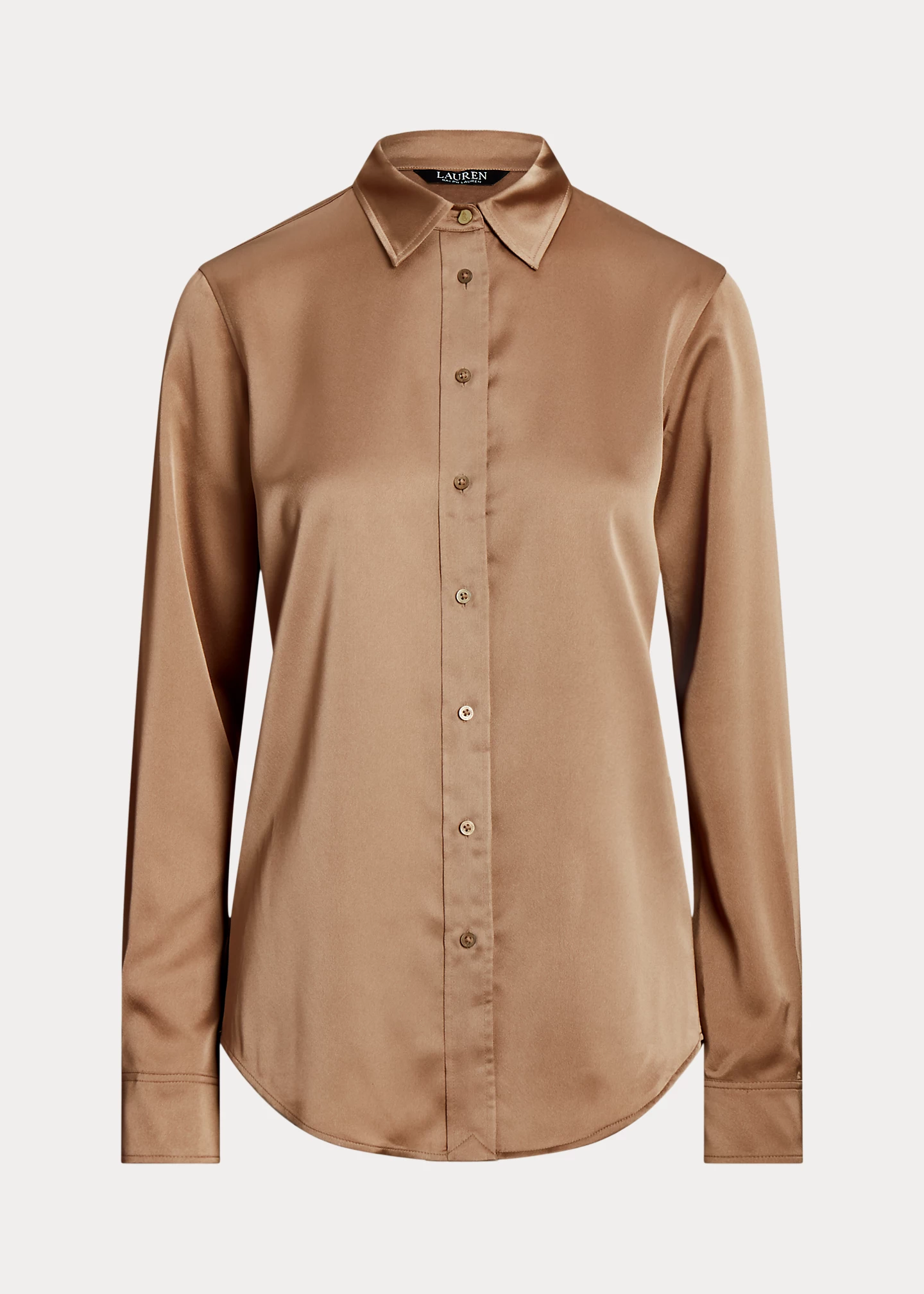 Classic Fit Satin Charmeuse Shirt