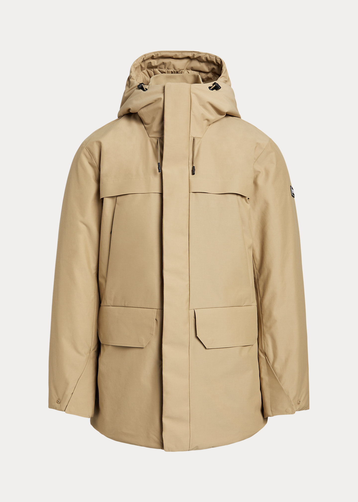 Water-Repellent Faille Hooded Jacket