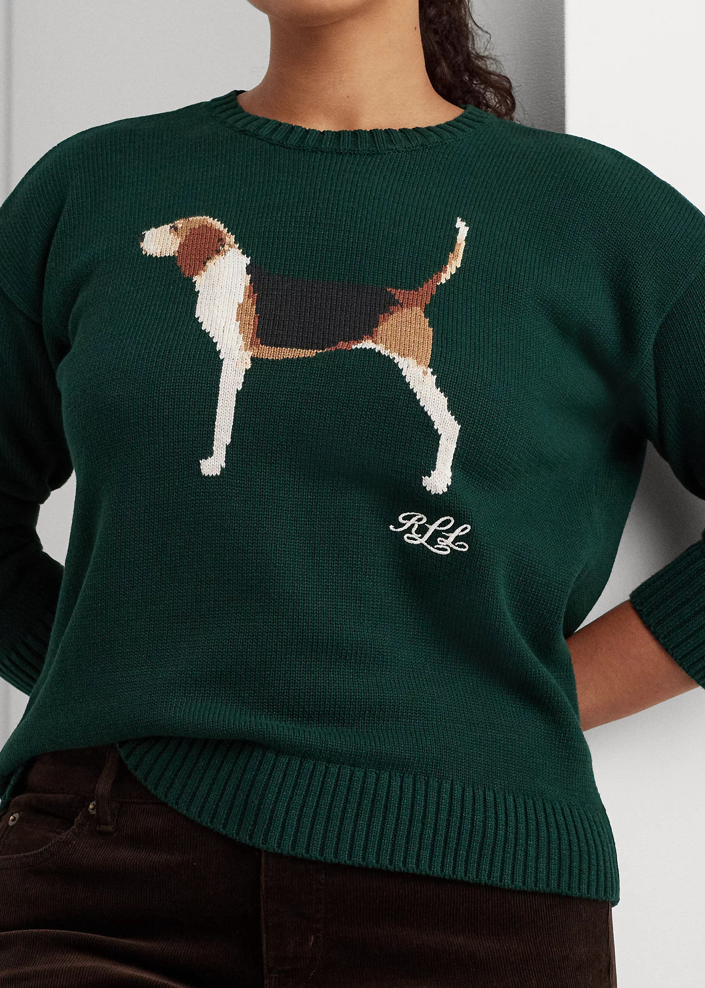 Intarsia-Knit Cotton-Blend Sweater