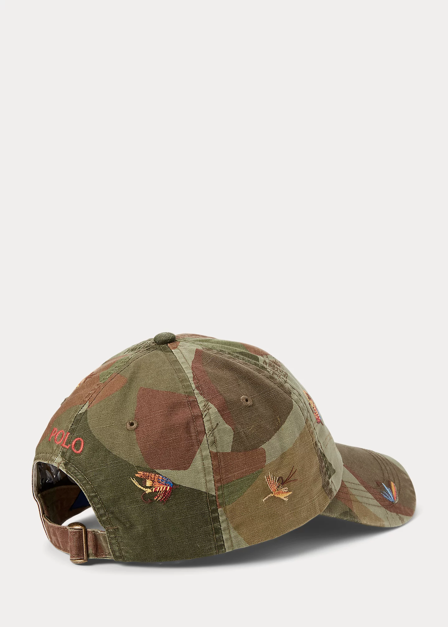 Embroidered Camo Canvas Ball Cap