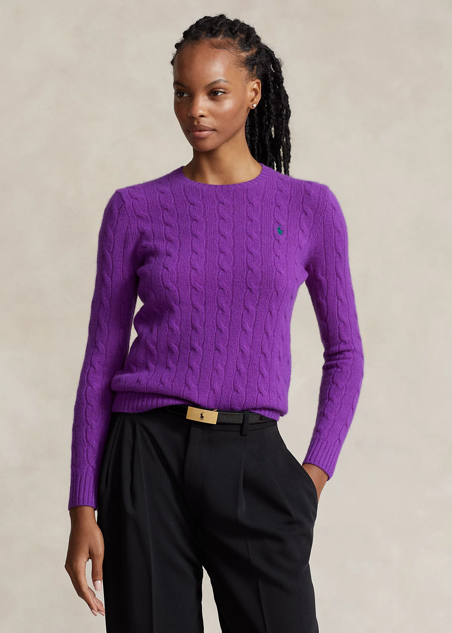 Cable-Knit Wool-Cashmere Sweater