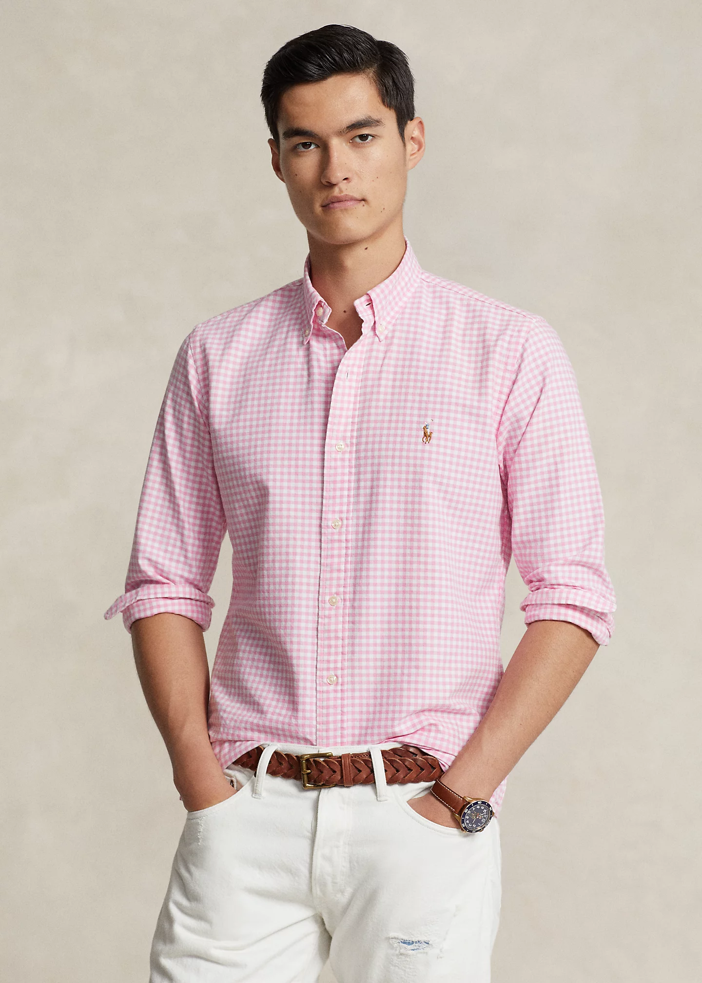 Classic Fit Gingham Oxford Shirt