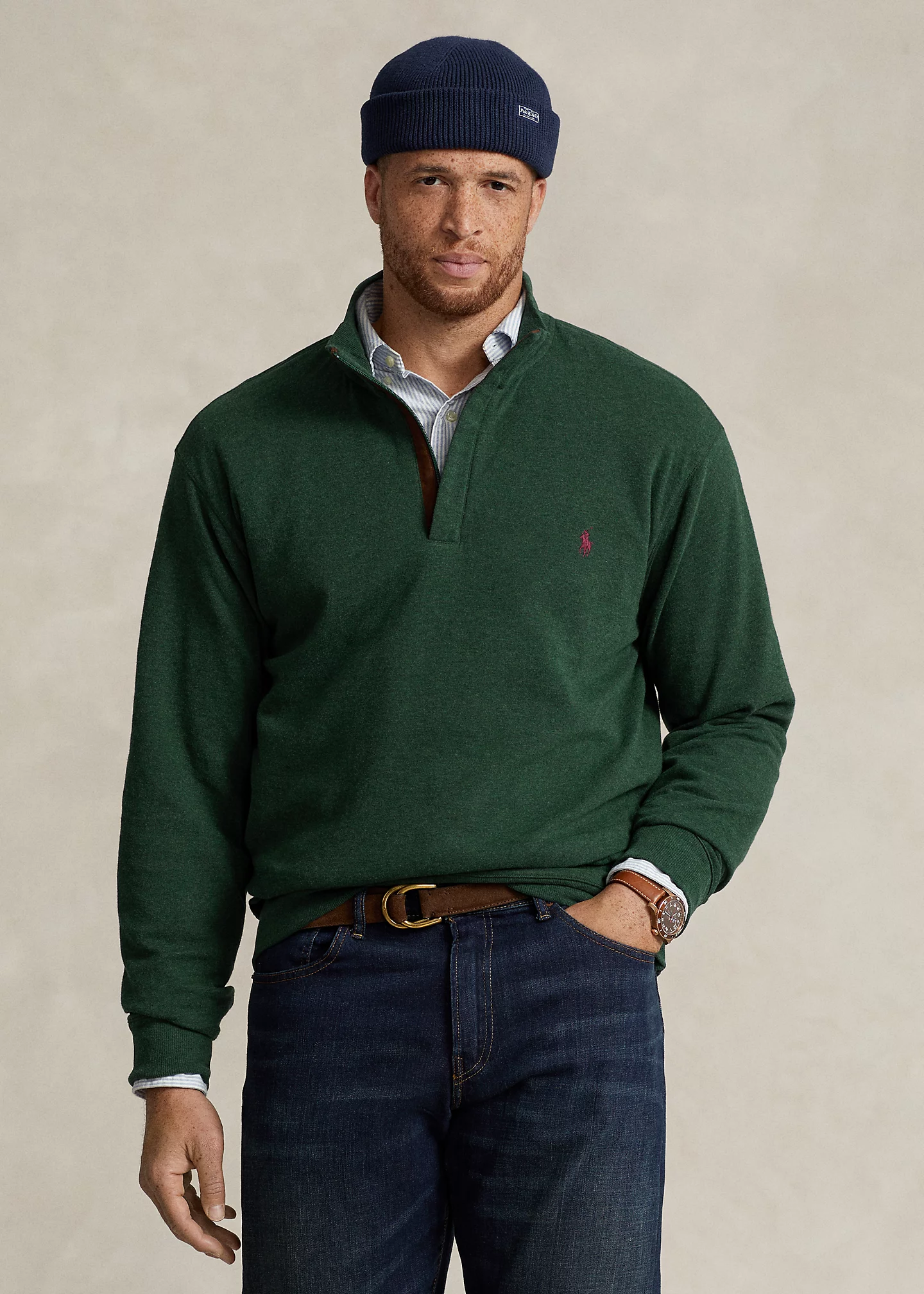 Luxury Jersey Quarter-Zip Pullover