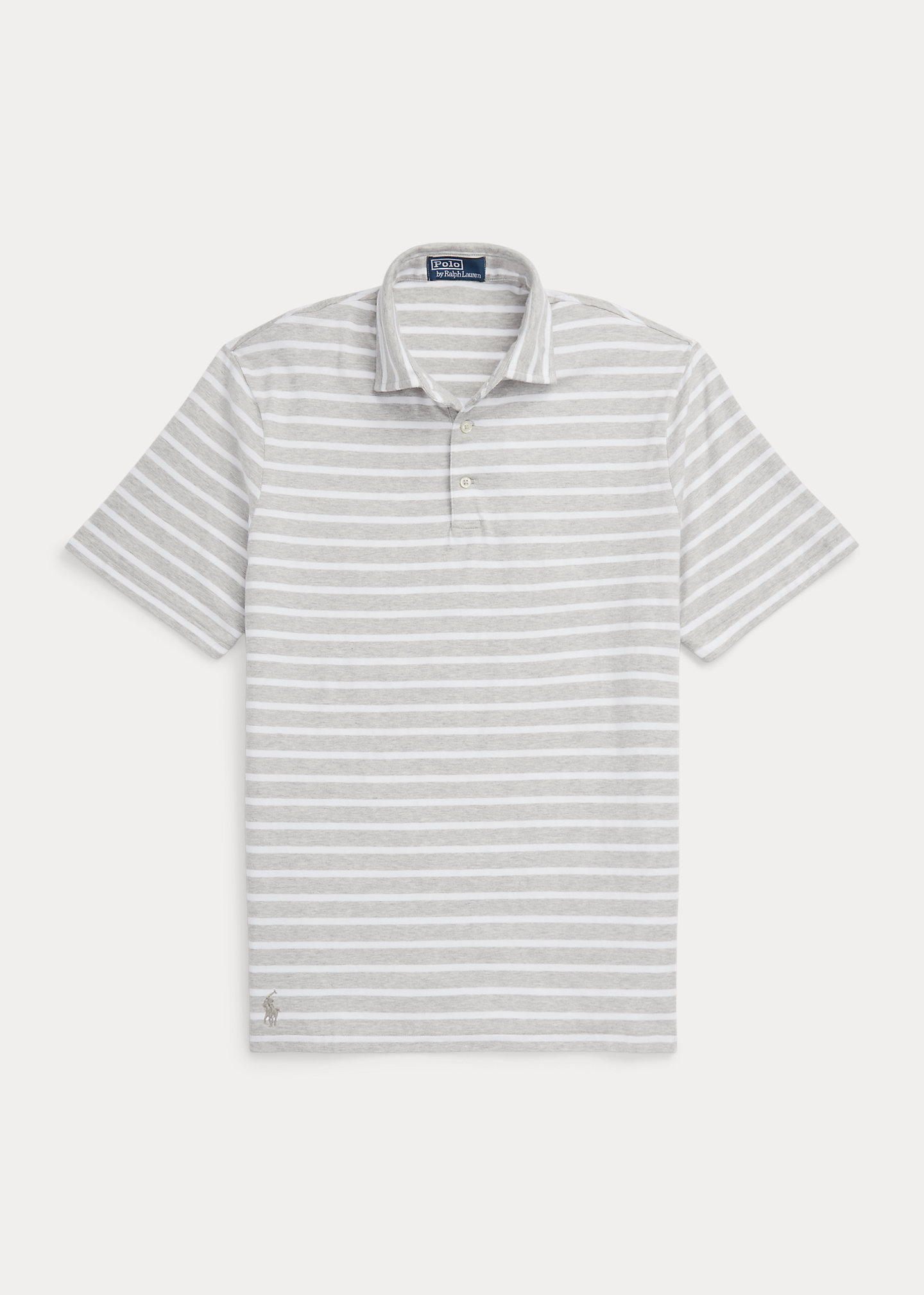 Classic Fit Striped Jersey Polo Shirt