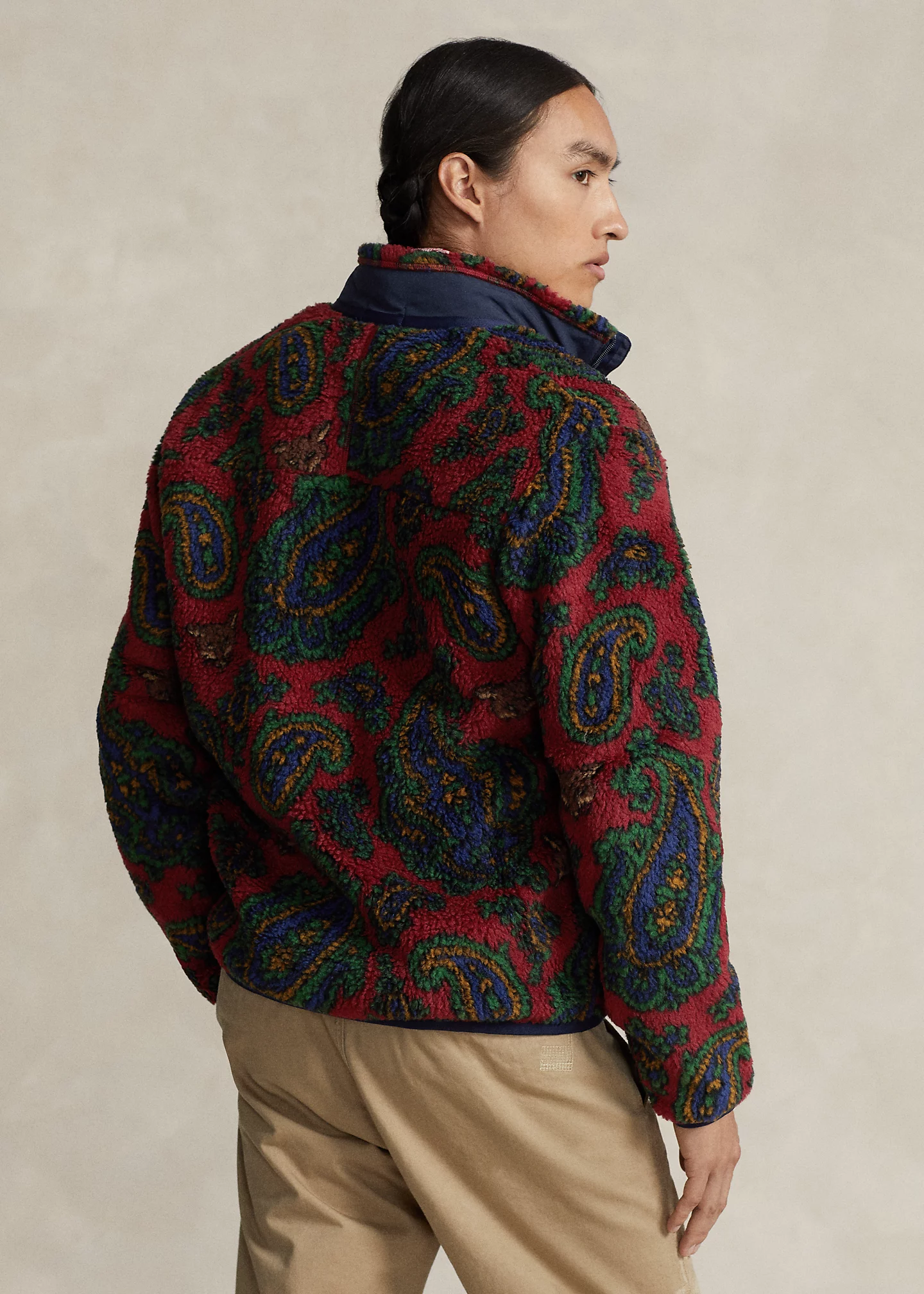 Paisley Fleece Jacquard Jacket