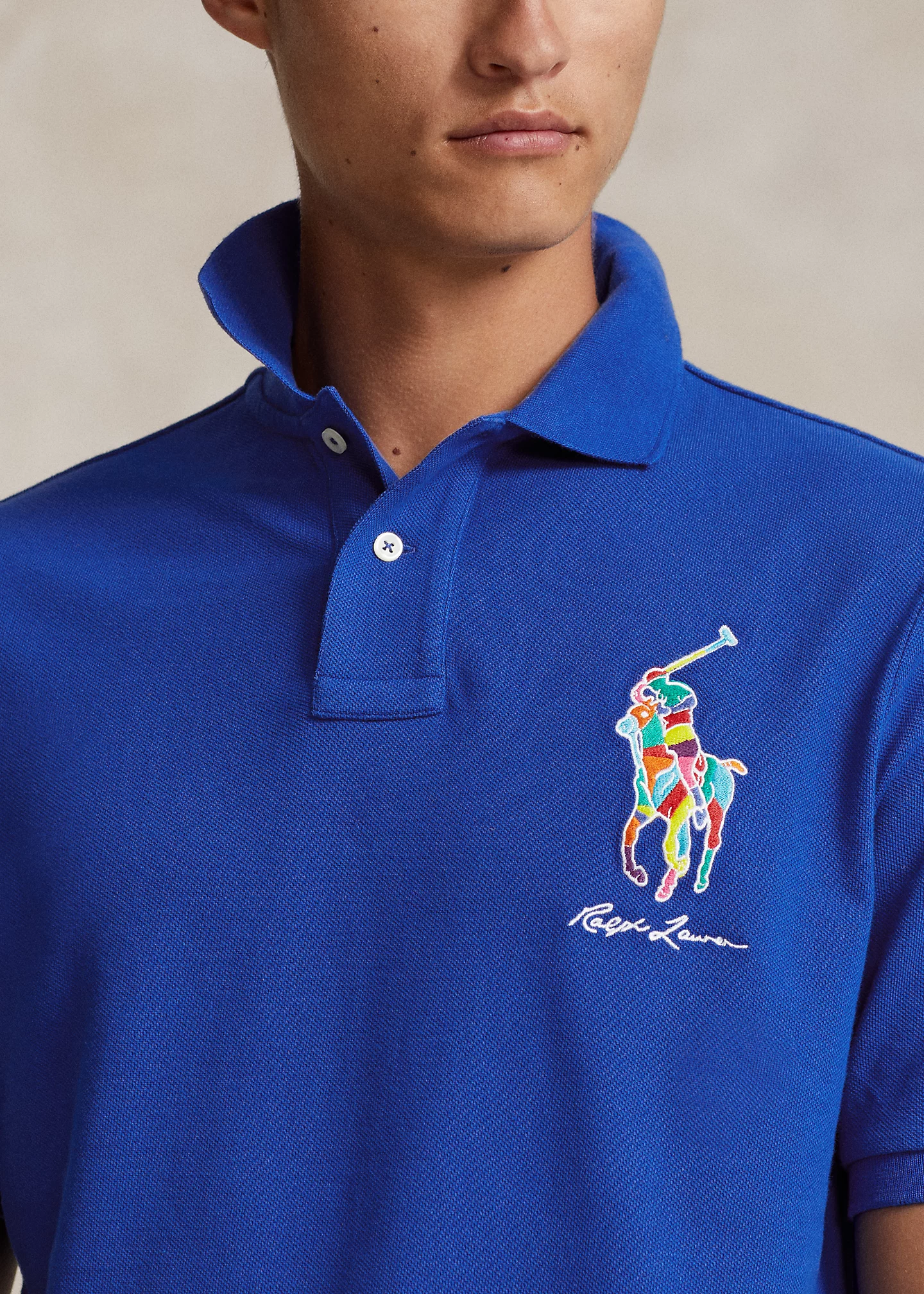 Classic Fit Big Pony Mesh Polo Shirt