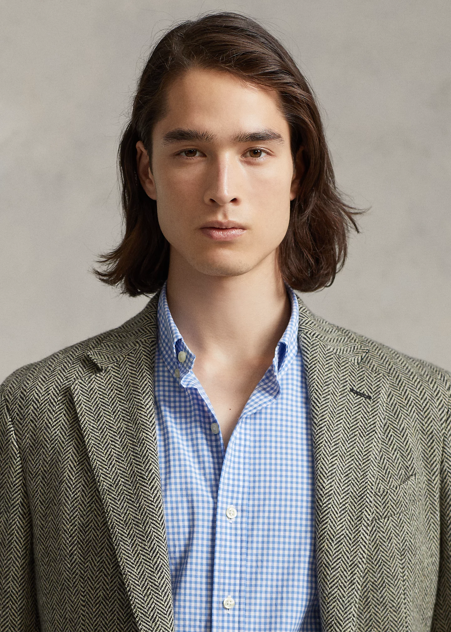 Slim Fit Gingham Stretch Poplin Shirt