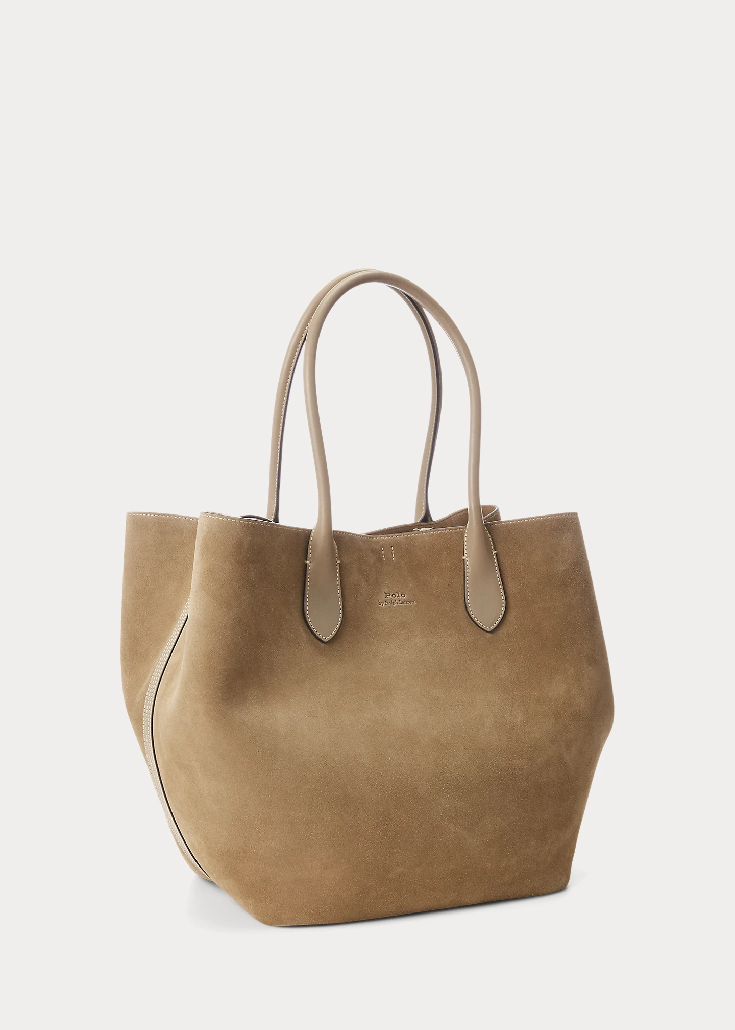 Leather-Trim Suede Large Bellport Tote