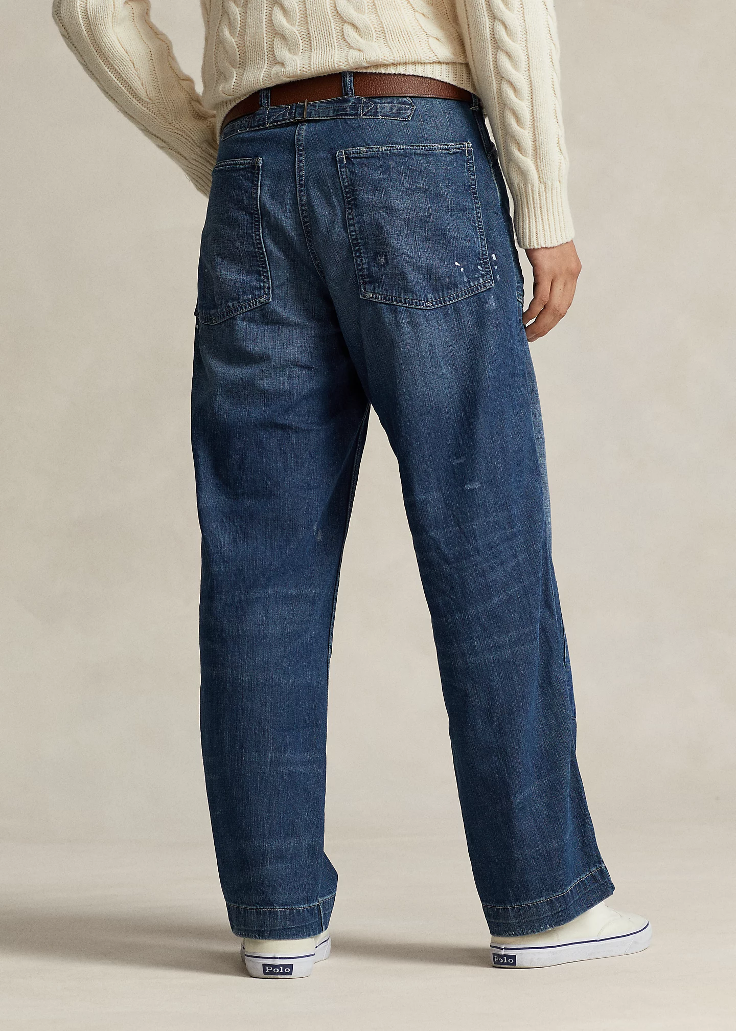Relaxed Fit Distressed Jean