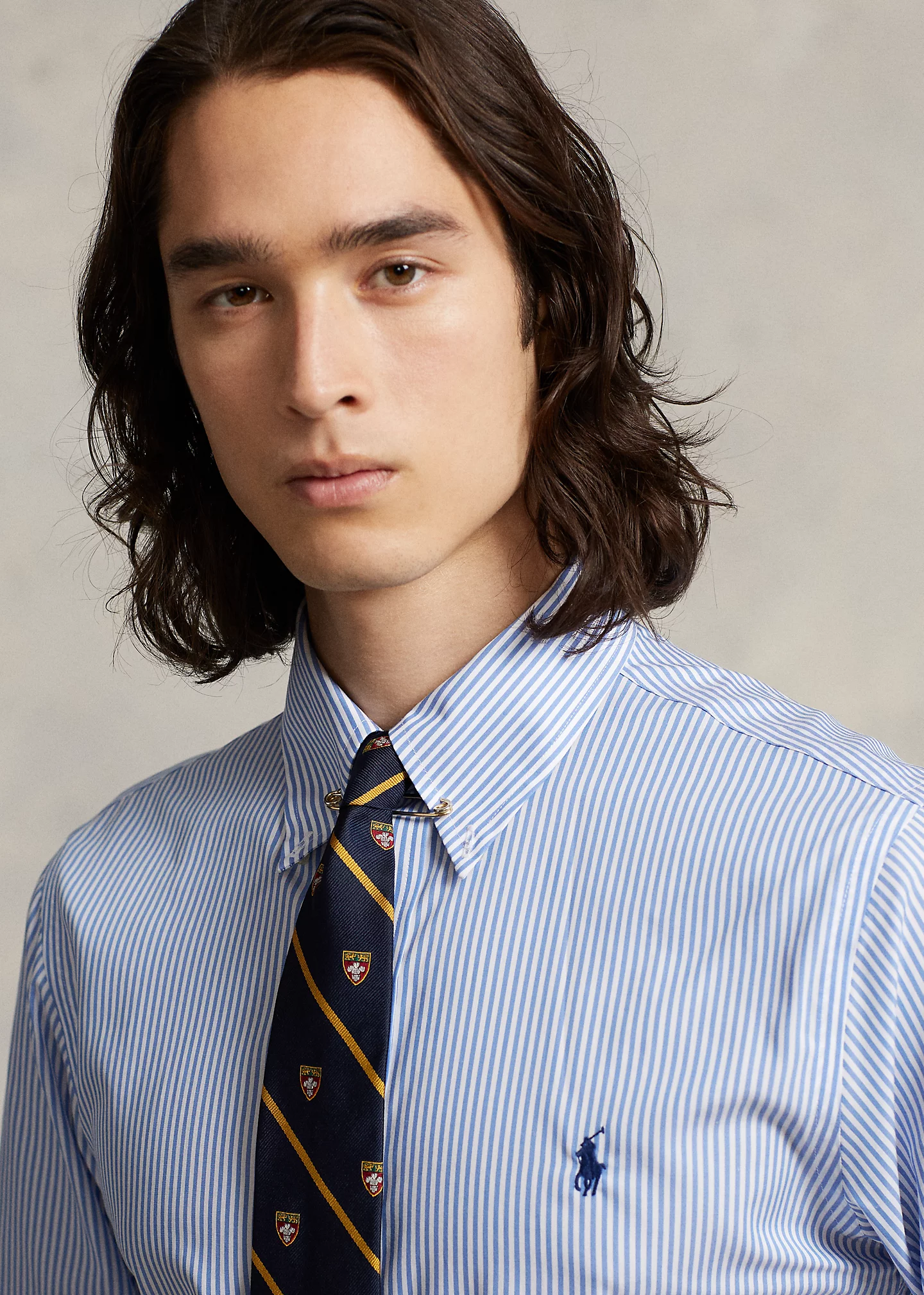 Slim Fit Striped Poplin Shirt