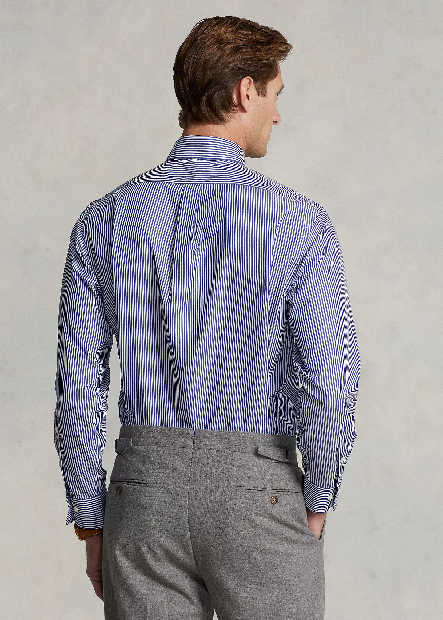 Classic Fit Striped Poplin Shirt