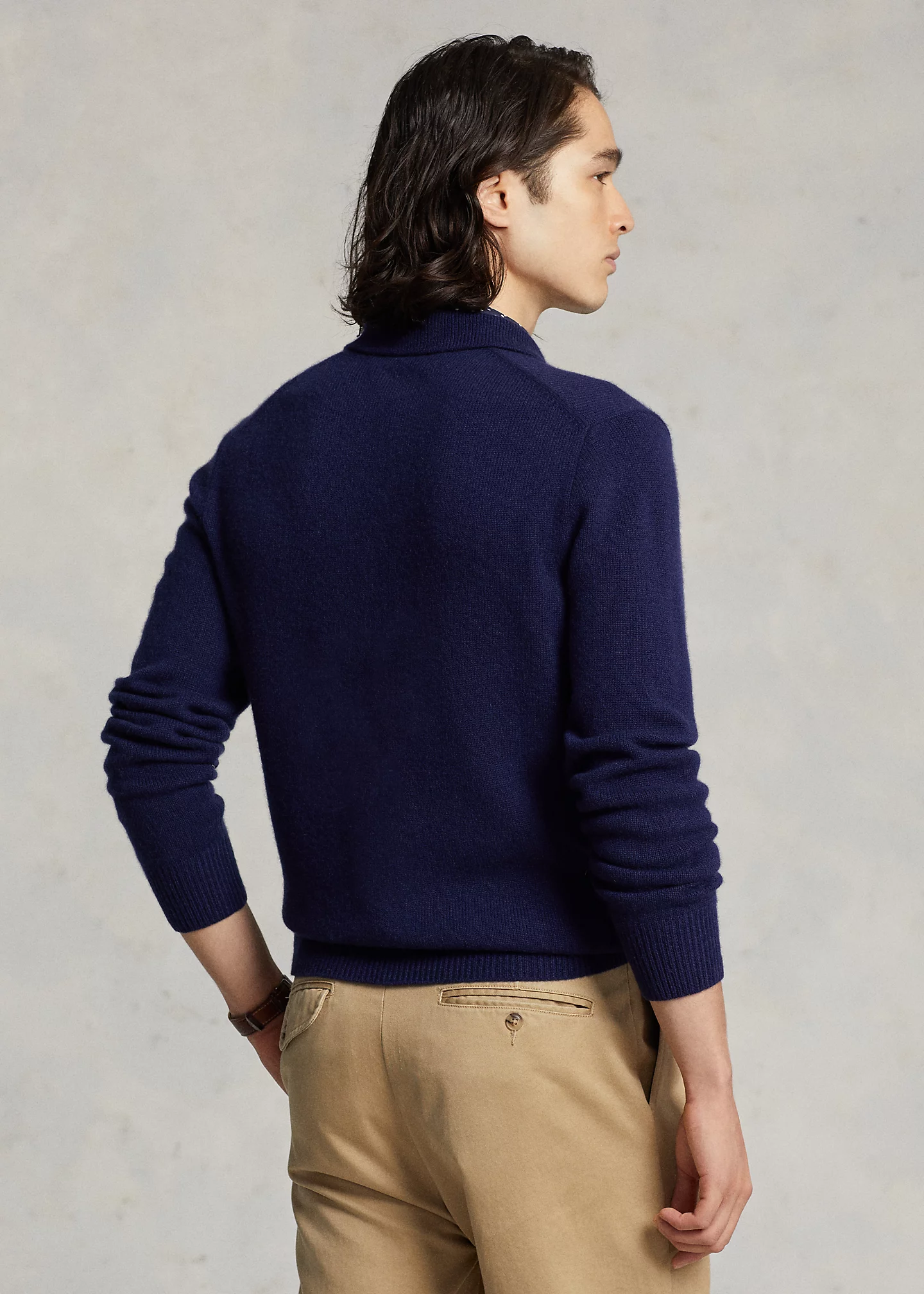 Cashmere Polo-Collar Sweater