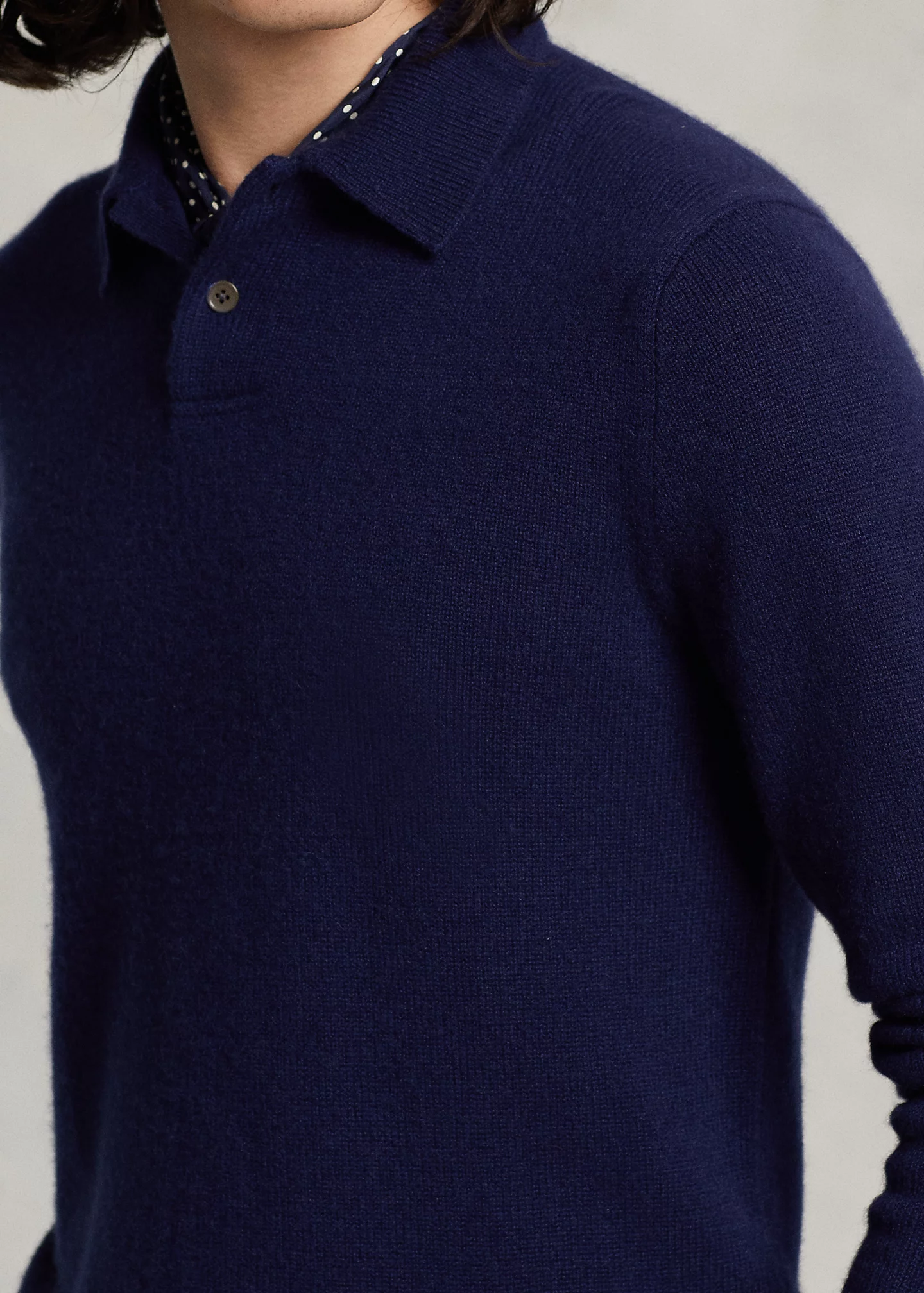 Cashmere Polo-Collar Sweater