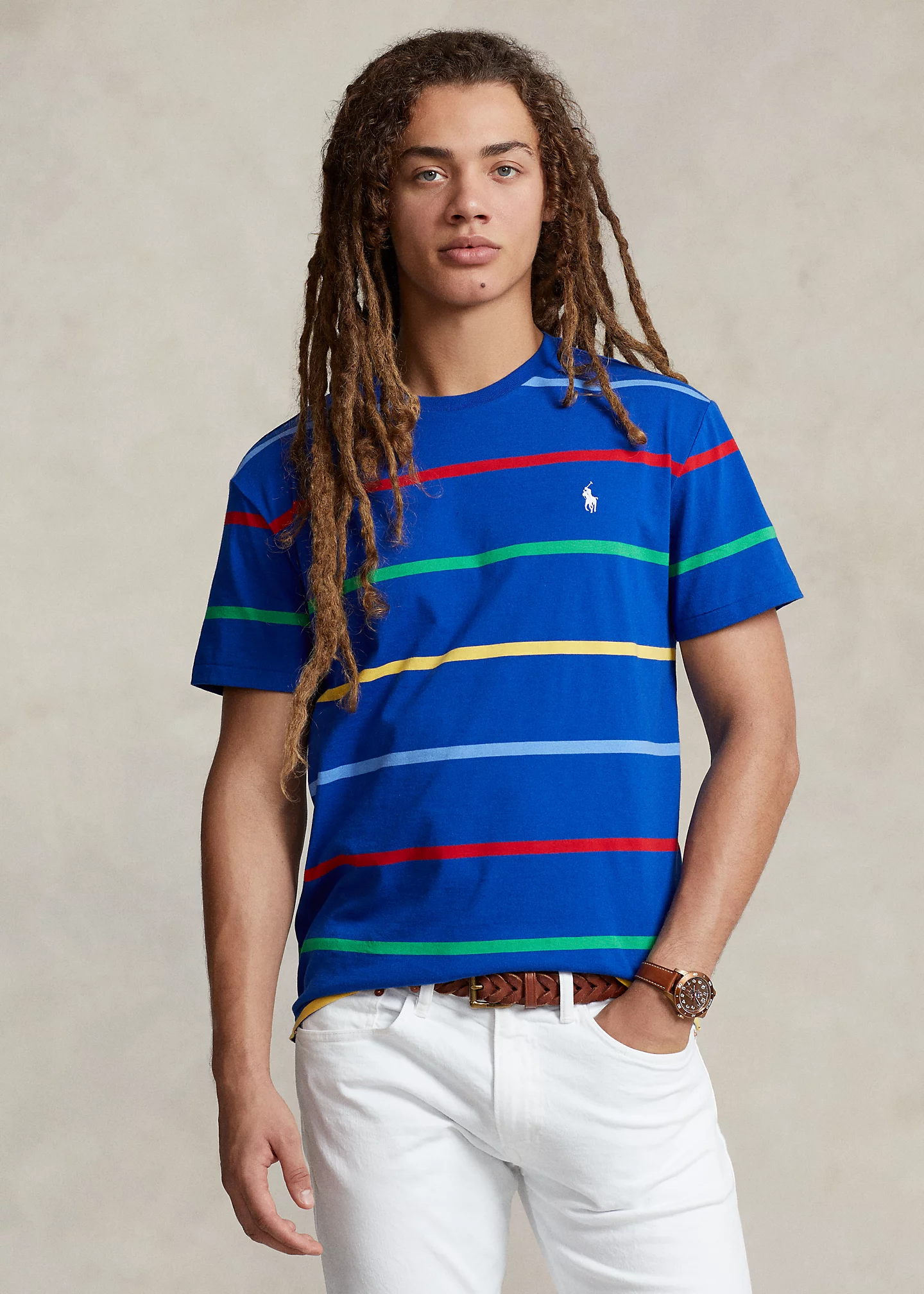 Classic Fit Striped Jersey T-Shirt