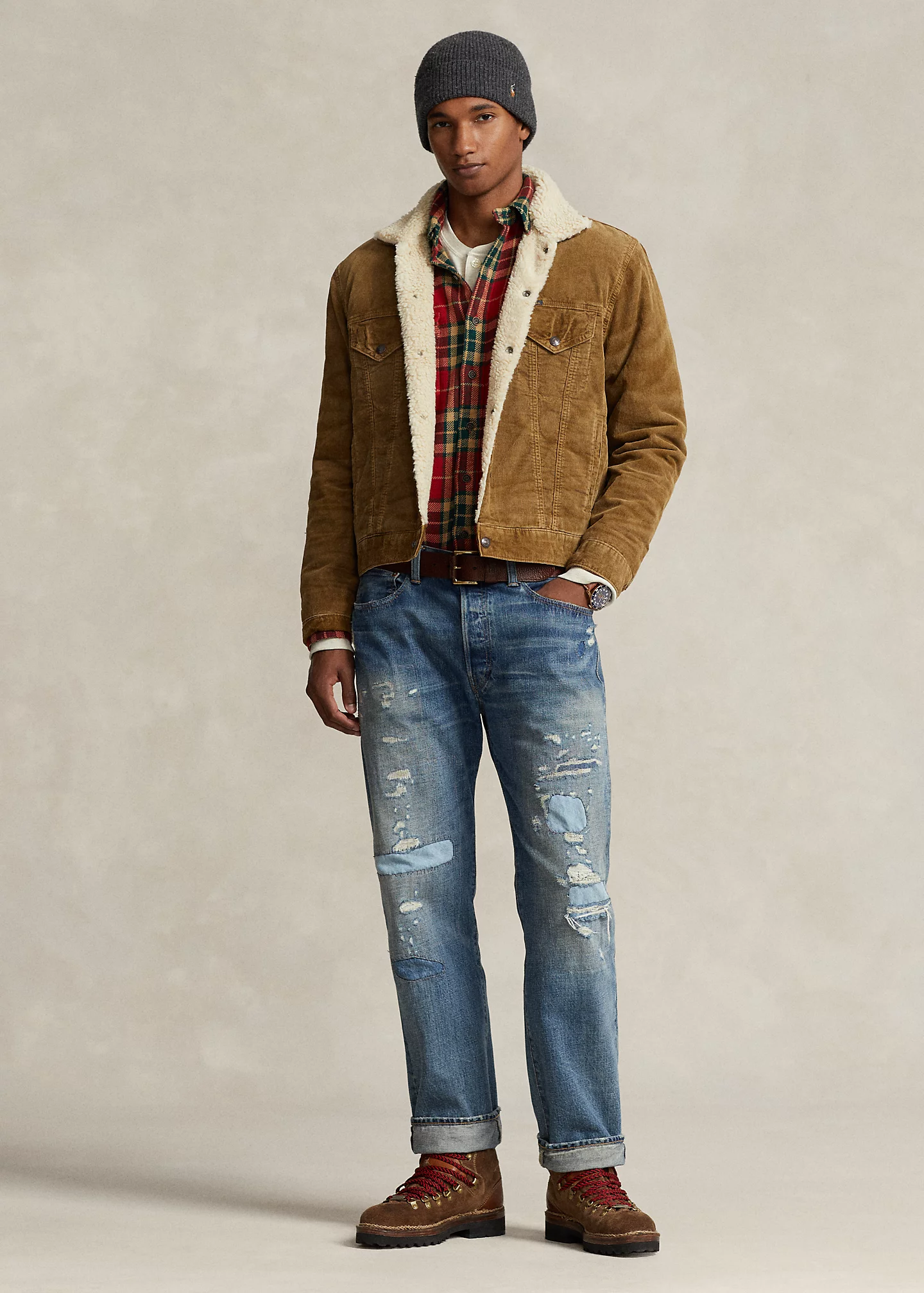 Fleece-Lined Corduroy Trucker Jacket