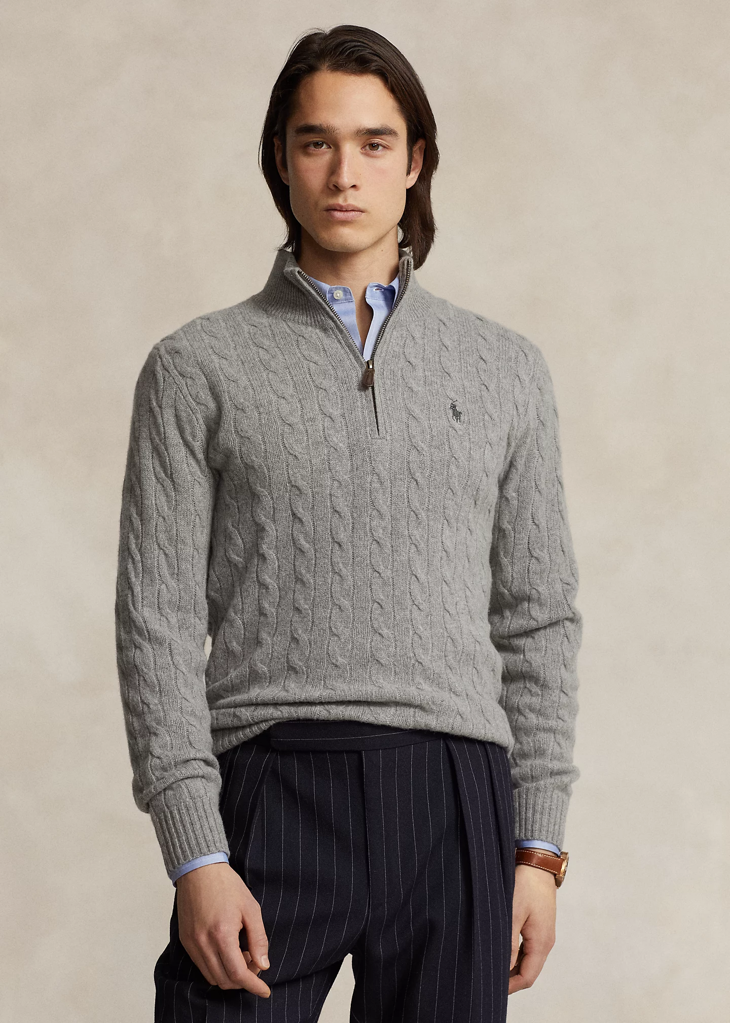 Cable-Knit Wool-Cashmere Sweater