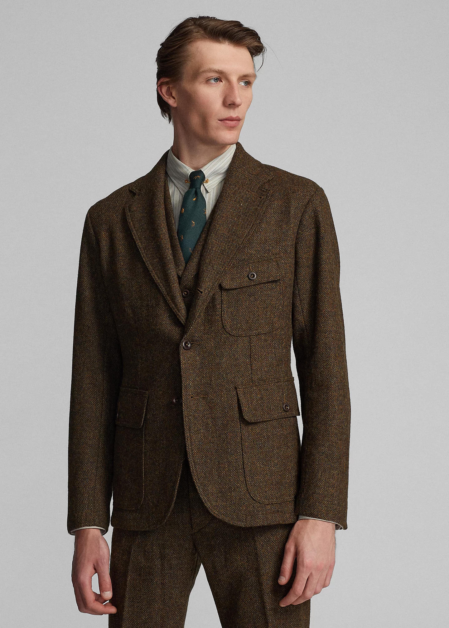 Unconstructed Wool Tweed Sport Coat