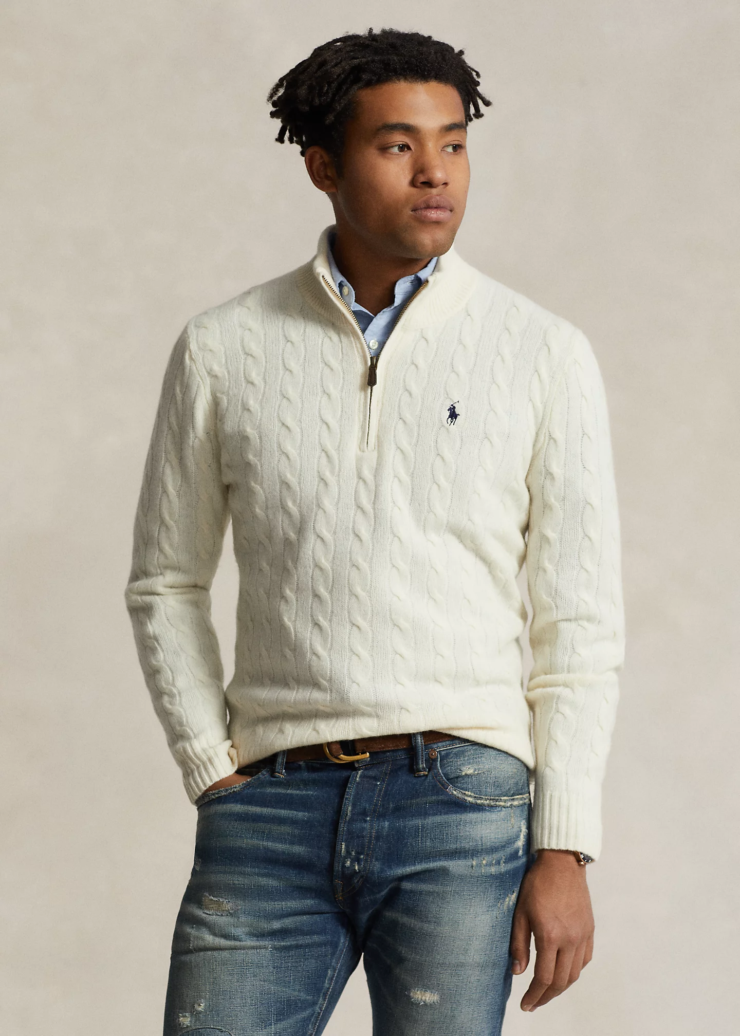 Cable-Knit Wool-Cashmere Sweater