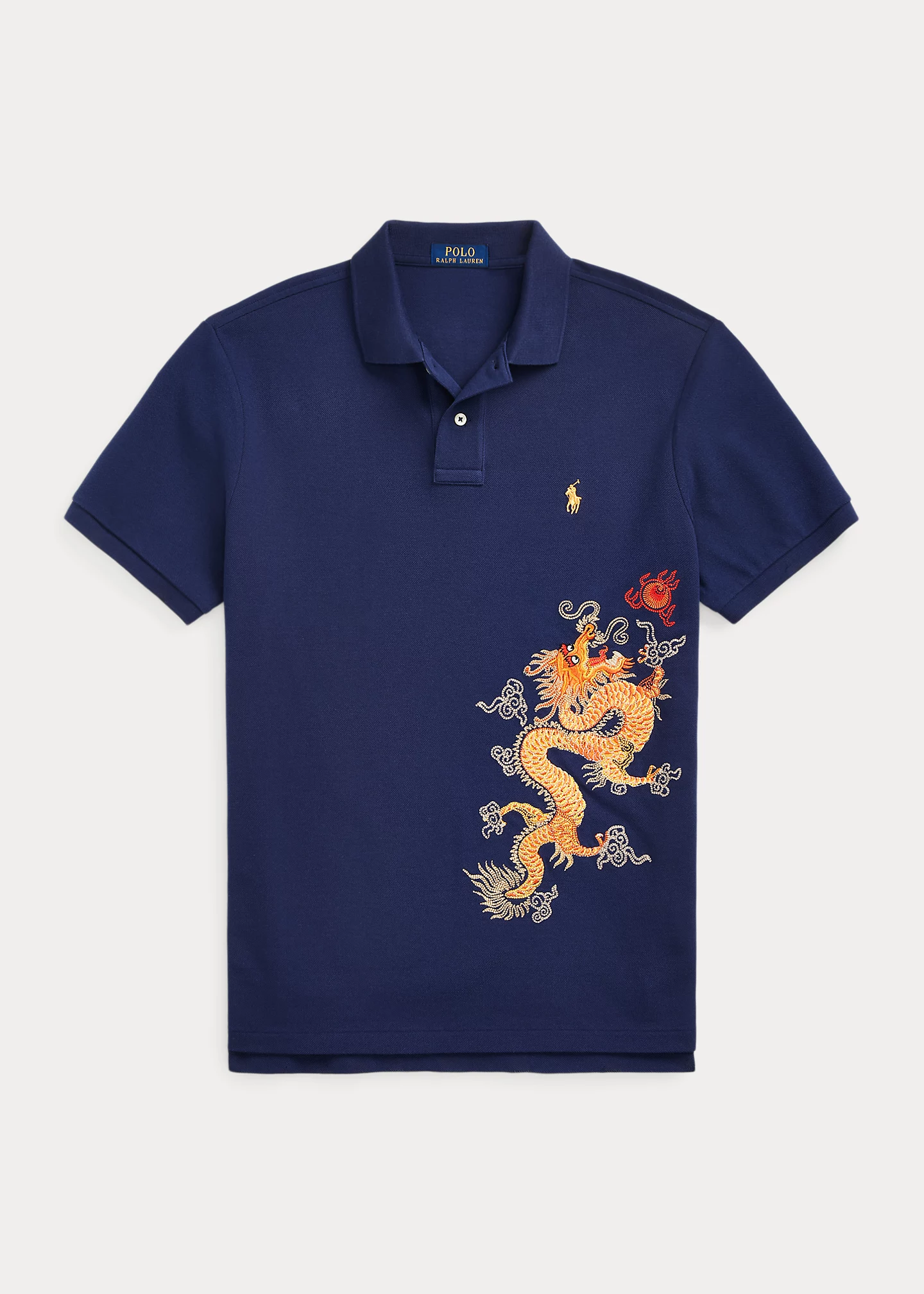 Lunar New Year Dragon Mesh Polo Shirt
