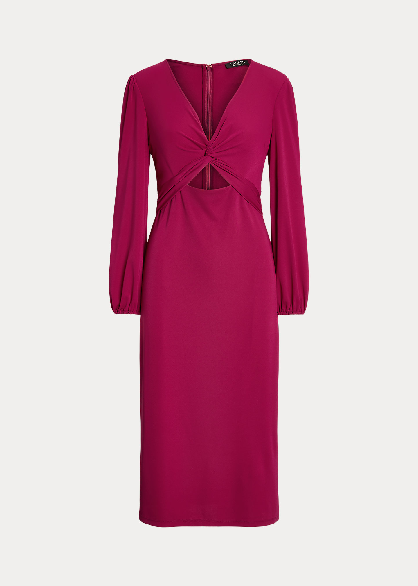 Twist-Front Jersey Cutout Dress