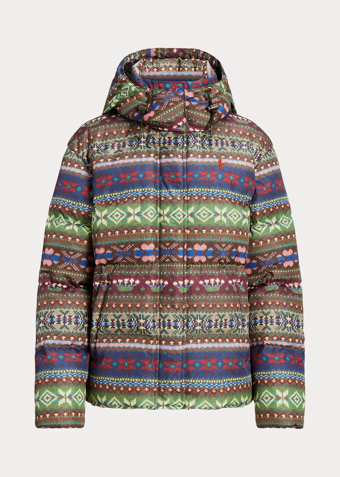 Water-Repellent Hooded Down Jacket