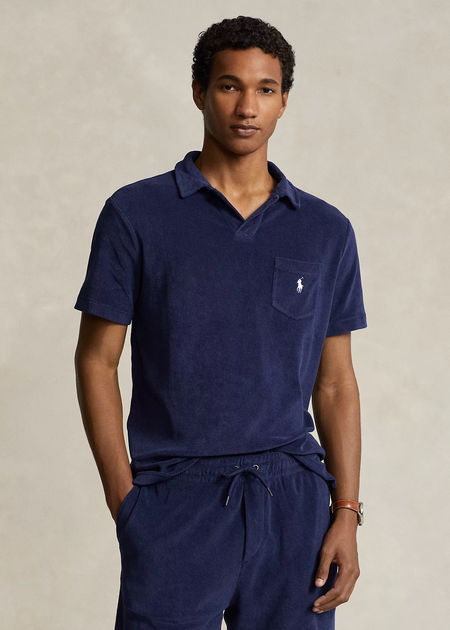 Custom Slim Fit Terry Polo Shirt